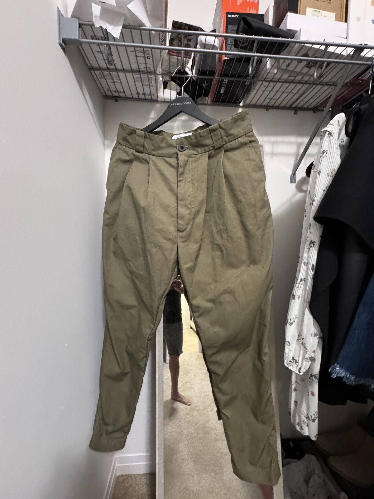 Hed Mayner Hed Mayner Pleated Trousers Olive Wide Leg Size 42 Size US 30 / EU 46 - 1 Thumbnail