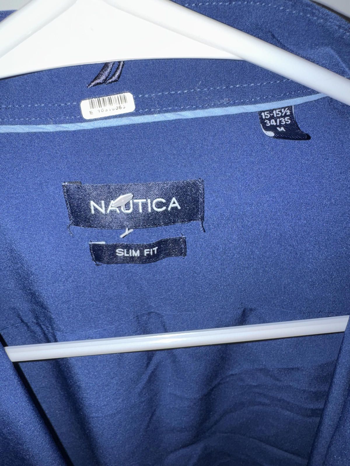 Nautica Nautica Slim Fit Men's Dress Shirt - Navy Blue, Size M Size 38R - 2 Thumbnail
