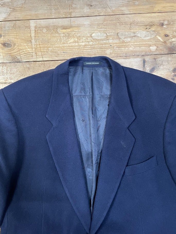 Pierre Balmain Pierre Balmain Vintage Blazer cashmere & wool Size 54R - 4 Thumbnail