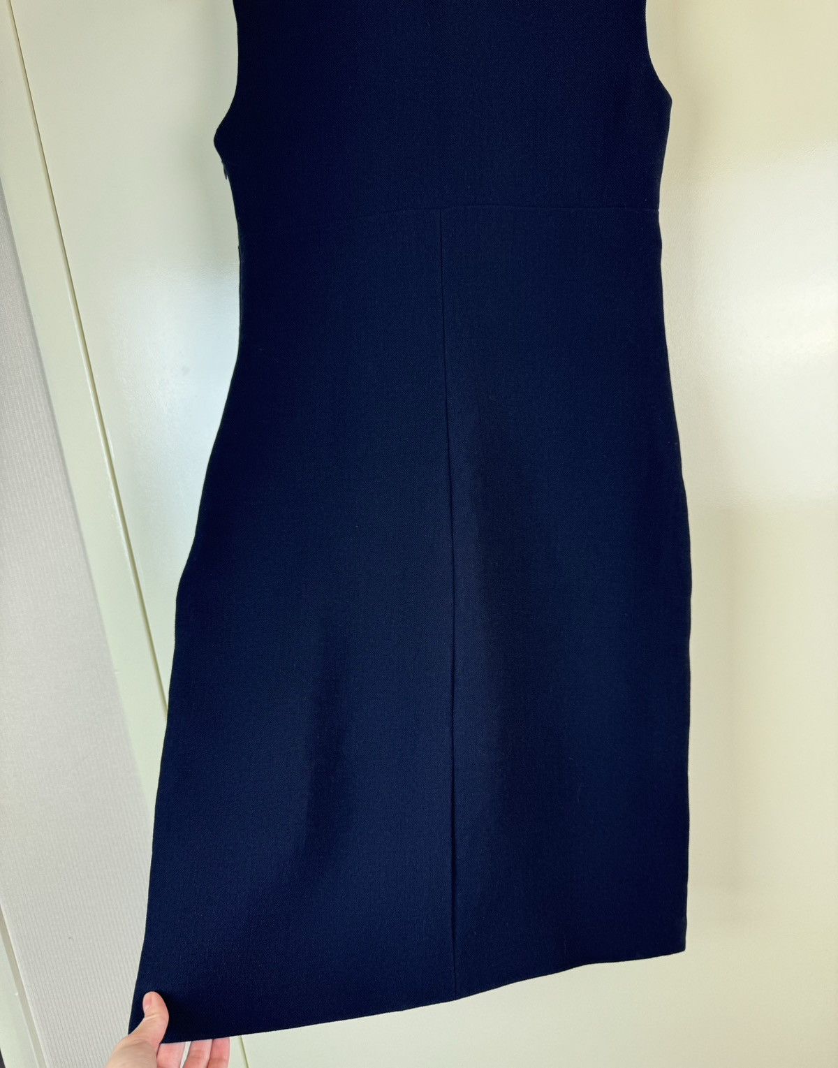 Prada Prada Wool blue midi dress gown evening casual chain collar Size M / US 6-8 / IT 42-44 - 16 Thumbnail