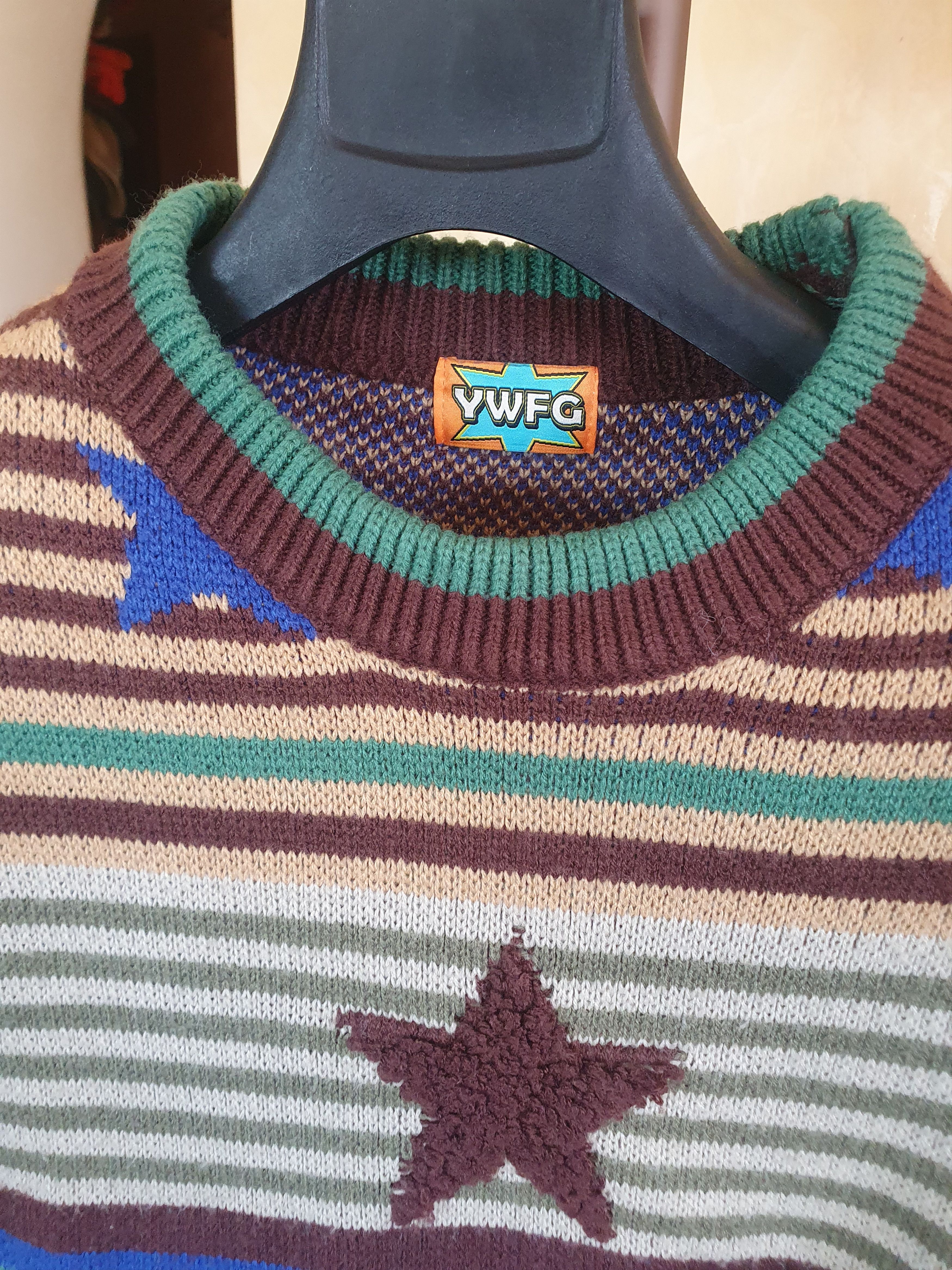 Other YWFG Sweater Stars Indie Fall Knitt Unisex sz M Size US M / EU 48-50 / 2 - 7 Thumbnail