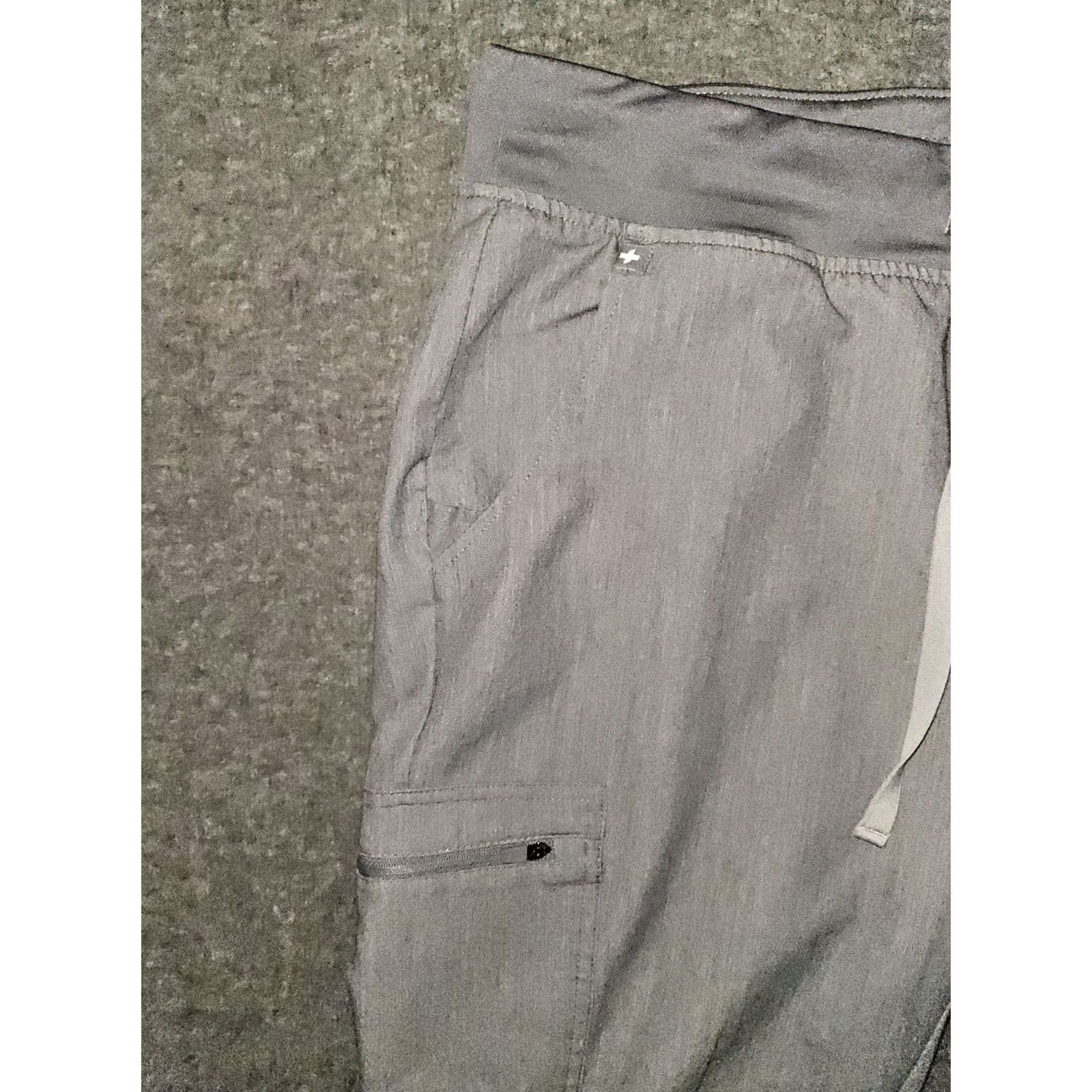 Vintage FIGS Technical Collection Joggers L Gray Unisex Adult Large Quilted Zip Pocket Pockets Solid Nurse Doctor Medical Size US 33 - 7 Thumbnail