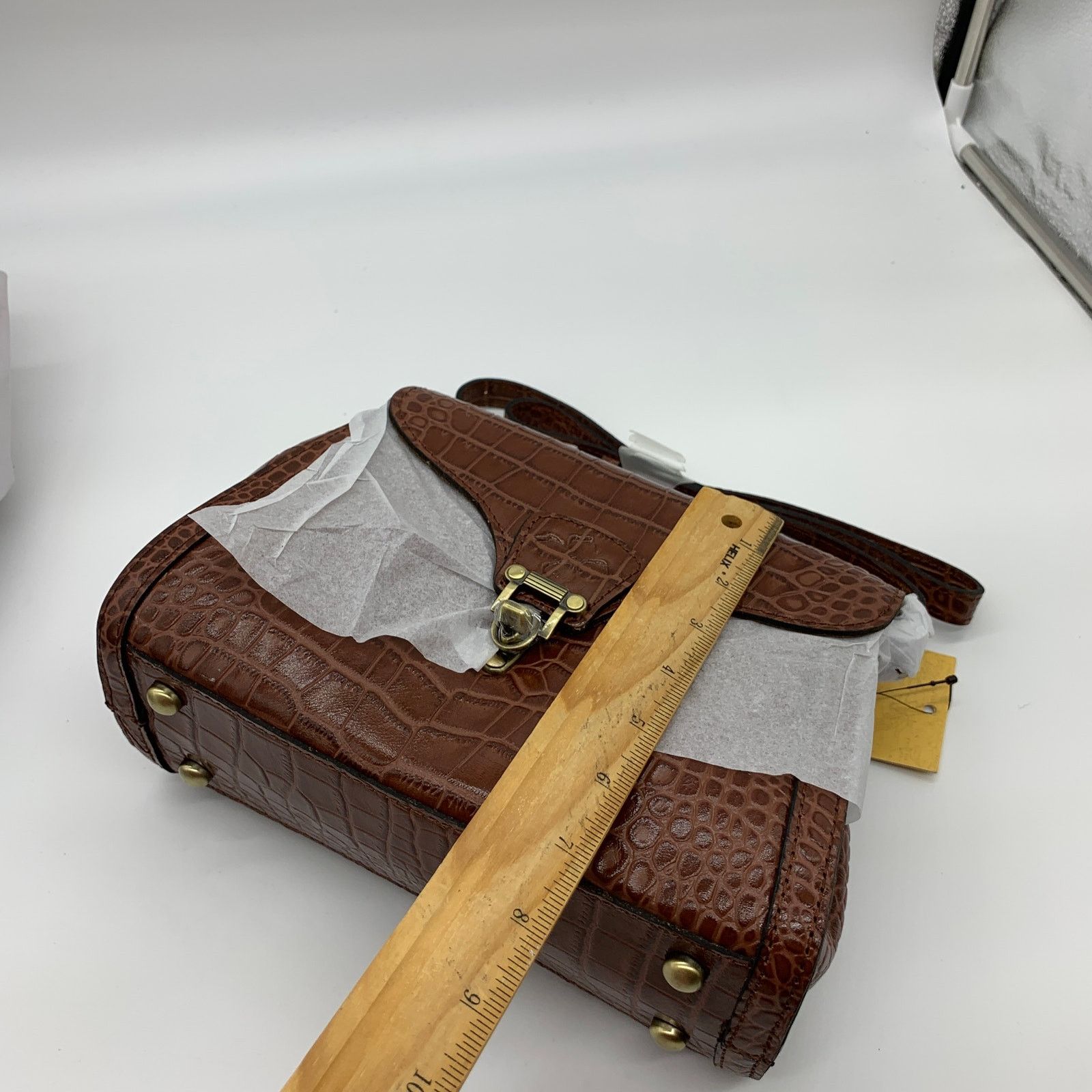 Other Patricia Nash Crossbody Leather Ashmore Satchel British Tan Size ONE SIZE - 9 Thumbnail