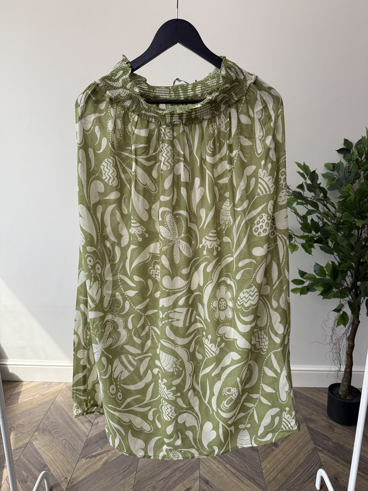 Gudrun Sjoden Vintage Gudrun Sjoden Green Floral Midi Skirt Womens Size M / US 6-8 / IT 42-44 - 13 Thumbnail