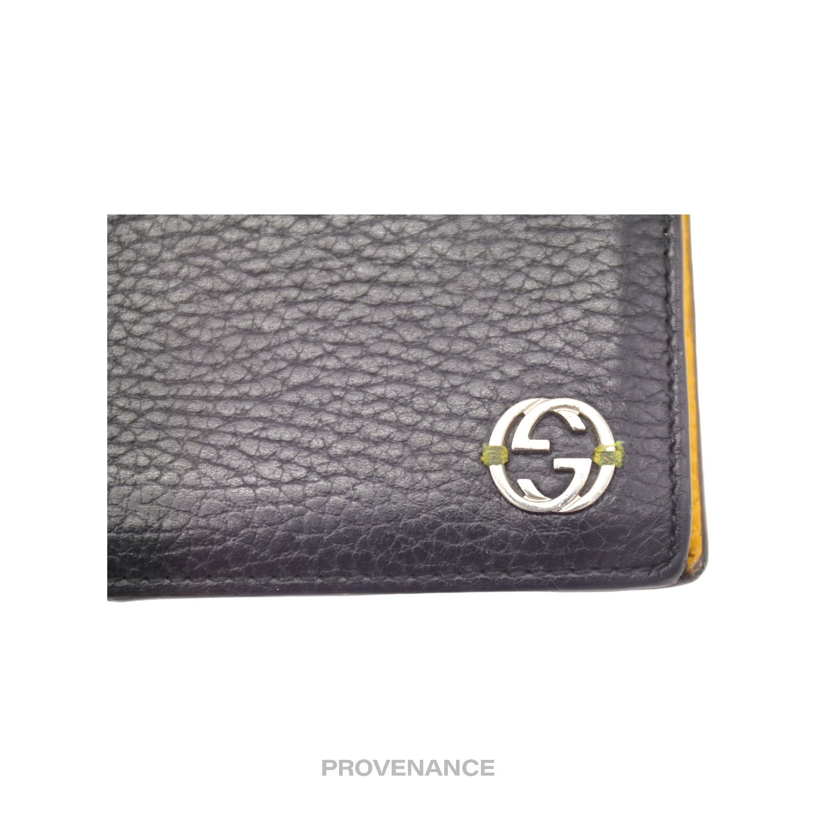 Gucci 🔴 Gucci GG Logo Bifold Wallet - Black Yellow Leather Size ONE SIZE - 8 Thumbnail