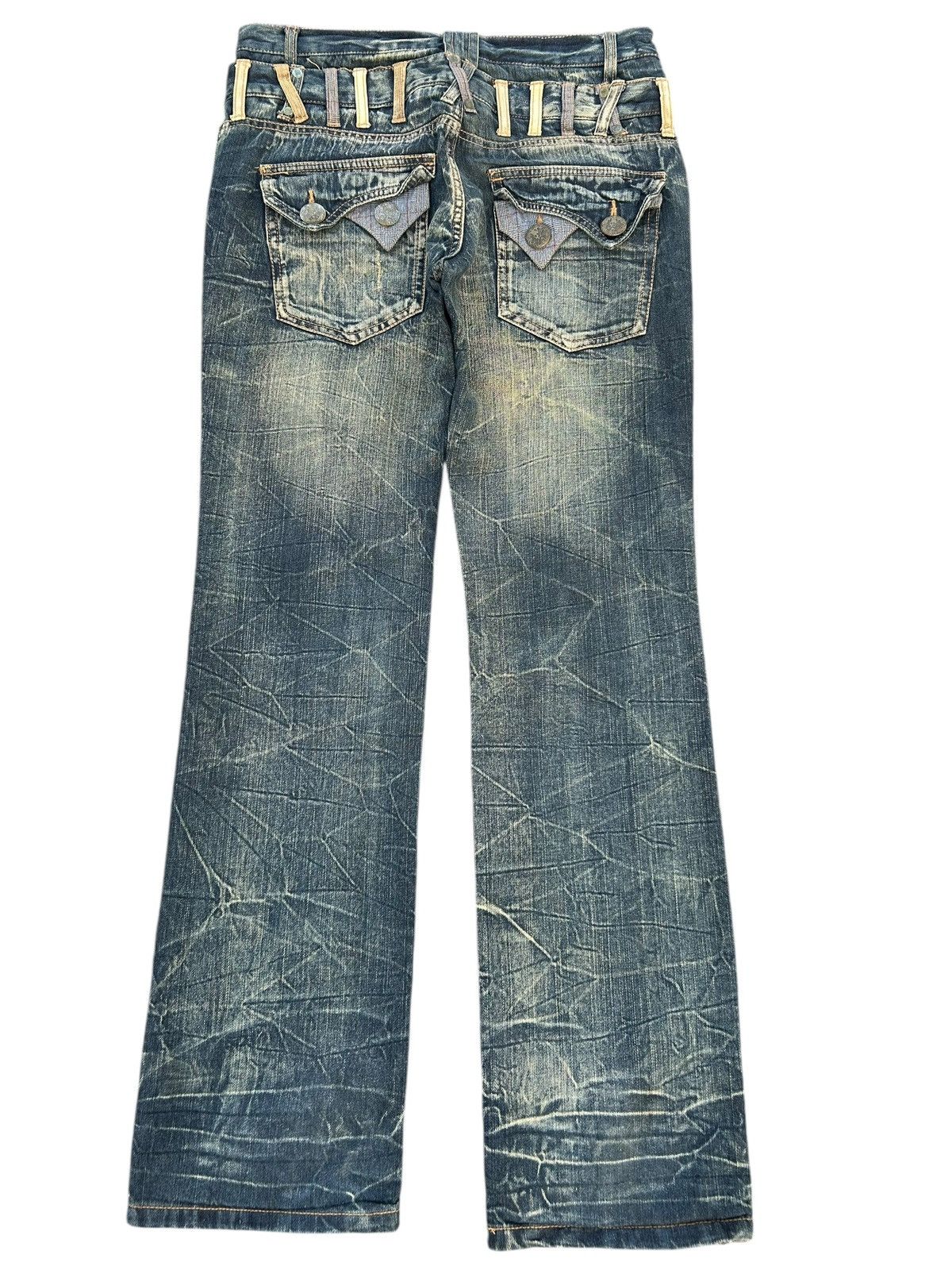 Japanese Brand × Kapital × Vintage Double Waist Skull Japanese Punk Style Denim Jeans Size US 33 - 8 Thumbnail
