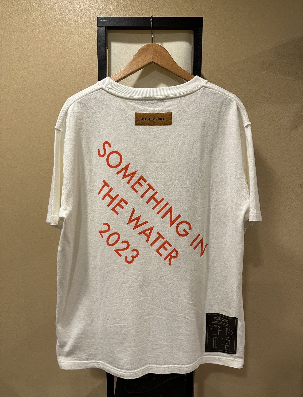 image of Louis Vuitton x Pharrell Something In The Water Va White Tee, Men's (Size 2XL)