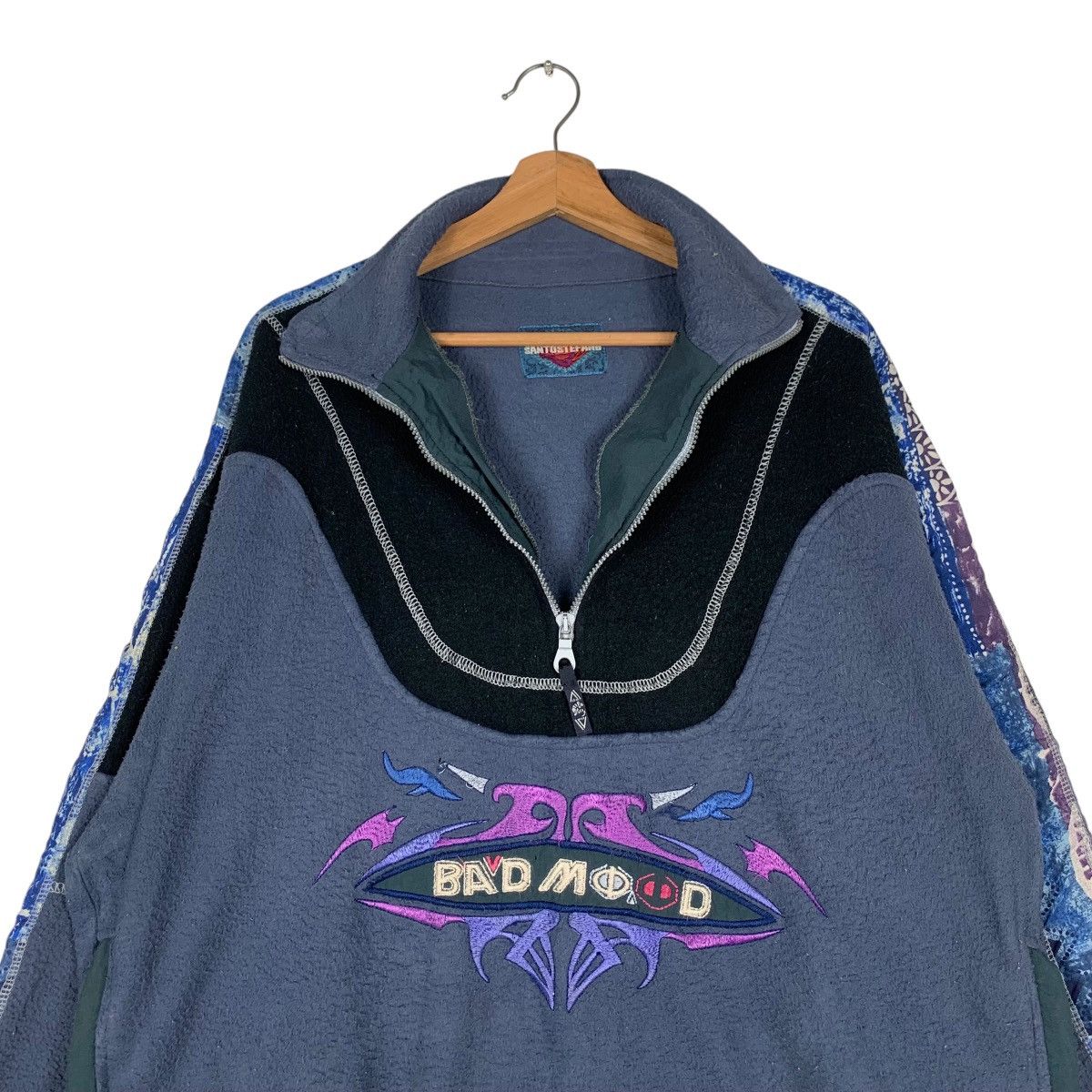 Other 80's SANTOSTEFANO Bad Mood HalfZip Pullover Fleece #1373-C62 Size US L / EU 52-54 / 3 - 8 Thumbnail