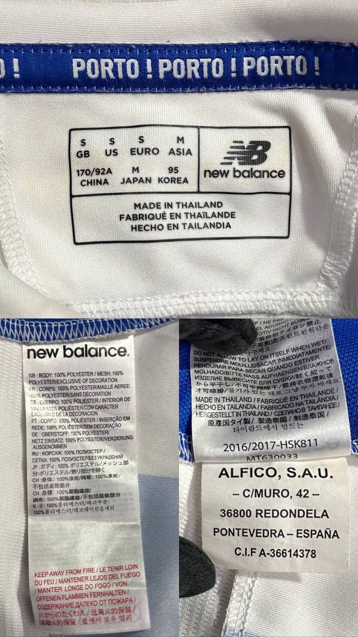 New Balance FC Porto home New Balance 2016 2017 Football Shirt Jersey Size US S / EU 44-46 / 1 - 11 Thumbnail