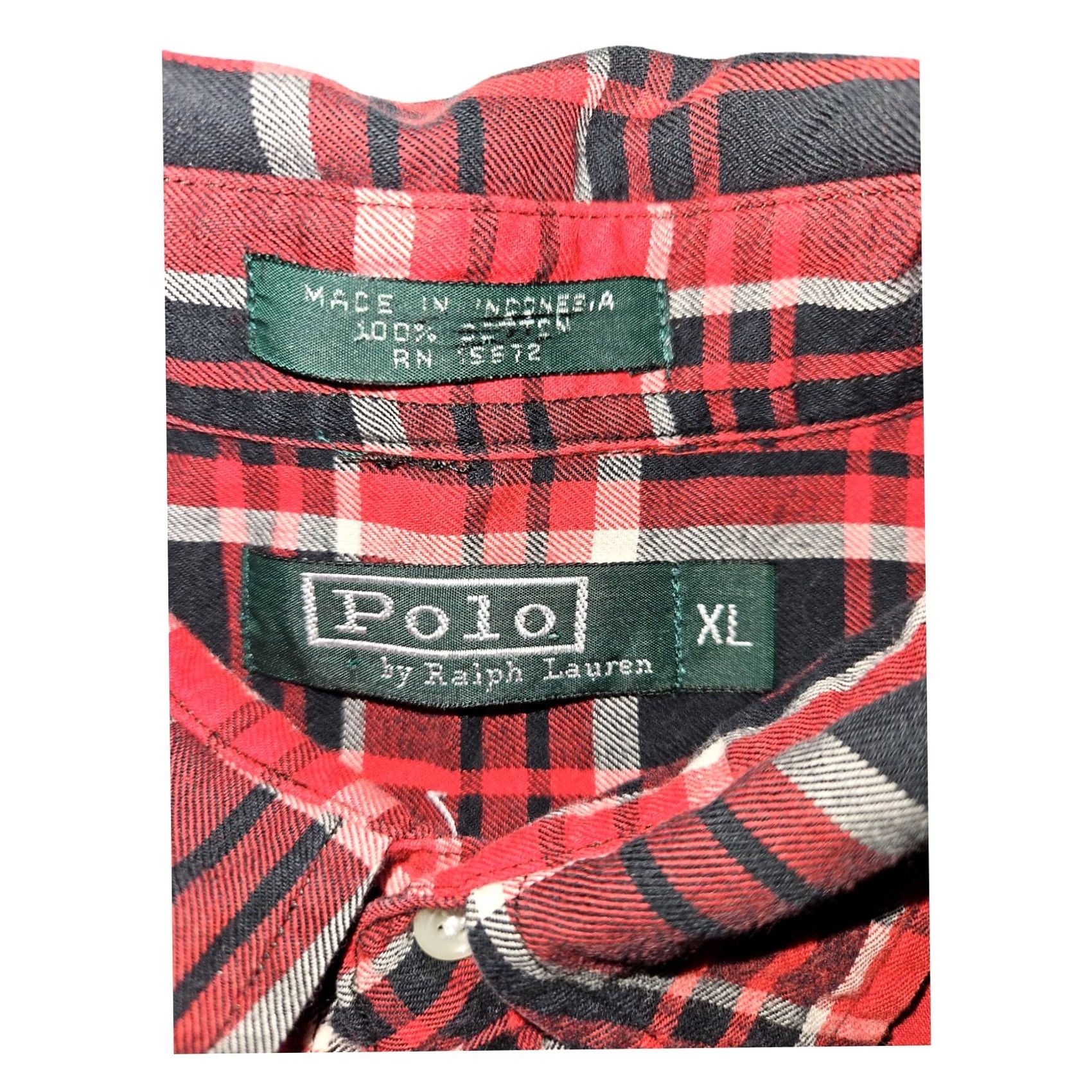 Polo Ralph Lauren Vintage Polo by Ralph Lauren Button Down Shirt Teen XL Long Sleeve Preppy Red Print Size US XL / EU 56 / 4 - 2 Thumbnail