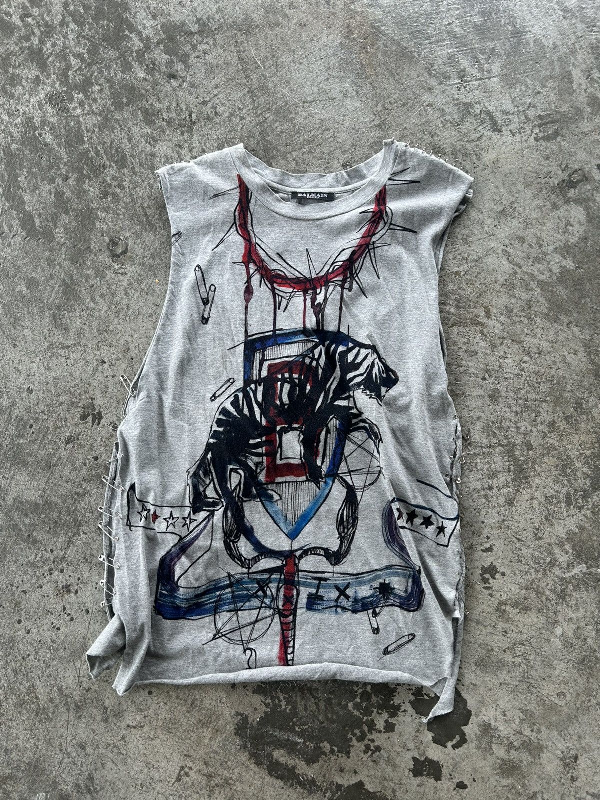 Balmain × Pierre Balmain Balmain - SS11 Punk American Flag Tank