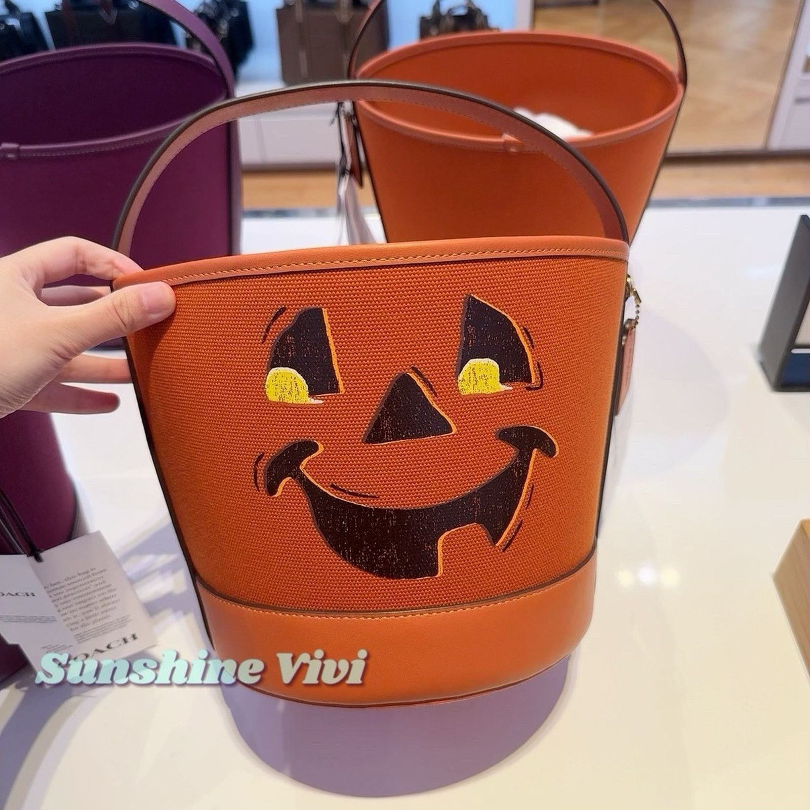 Coach NWT Coach Trick Or Treat Bucket CCE05 Halloween Pumpkin 2025 Size ONE SIZE - 1 Thumbnail