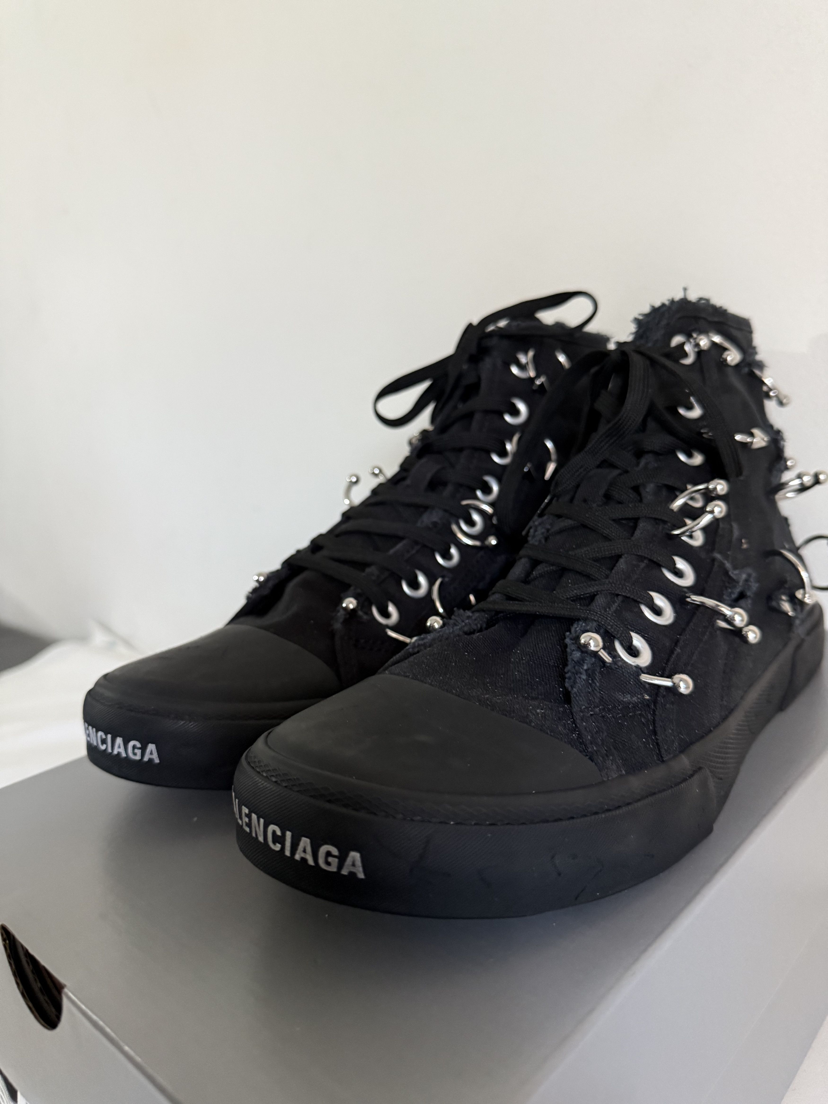 Balenciaga Piercing Paris High-Top Sneakers