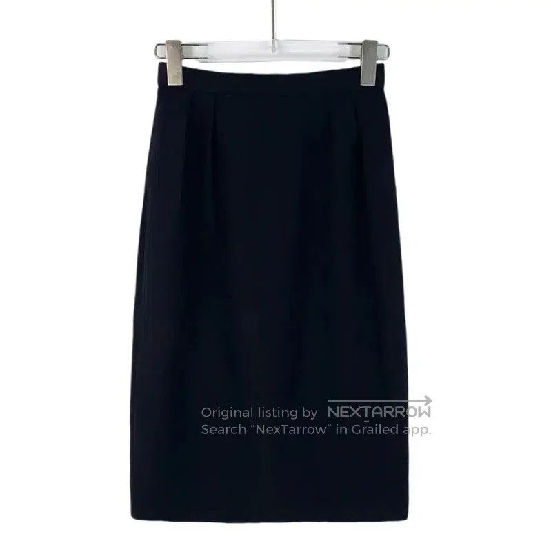 Dior Dior Black Wool A-Line Skirt Size L . Size 30" / US 8 / IT 44 - 1 Thumbnail