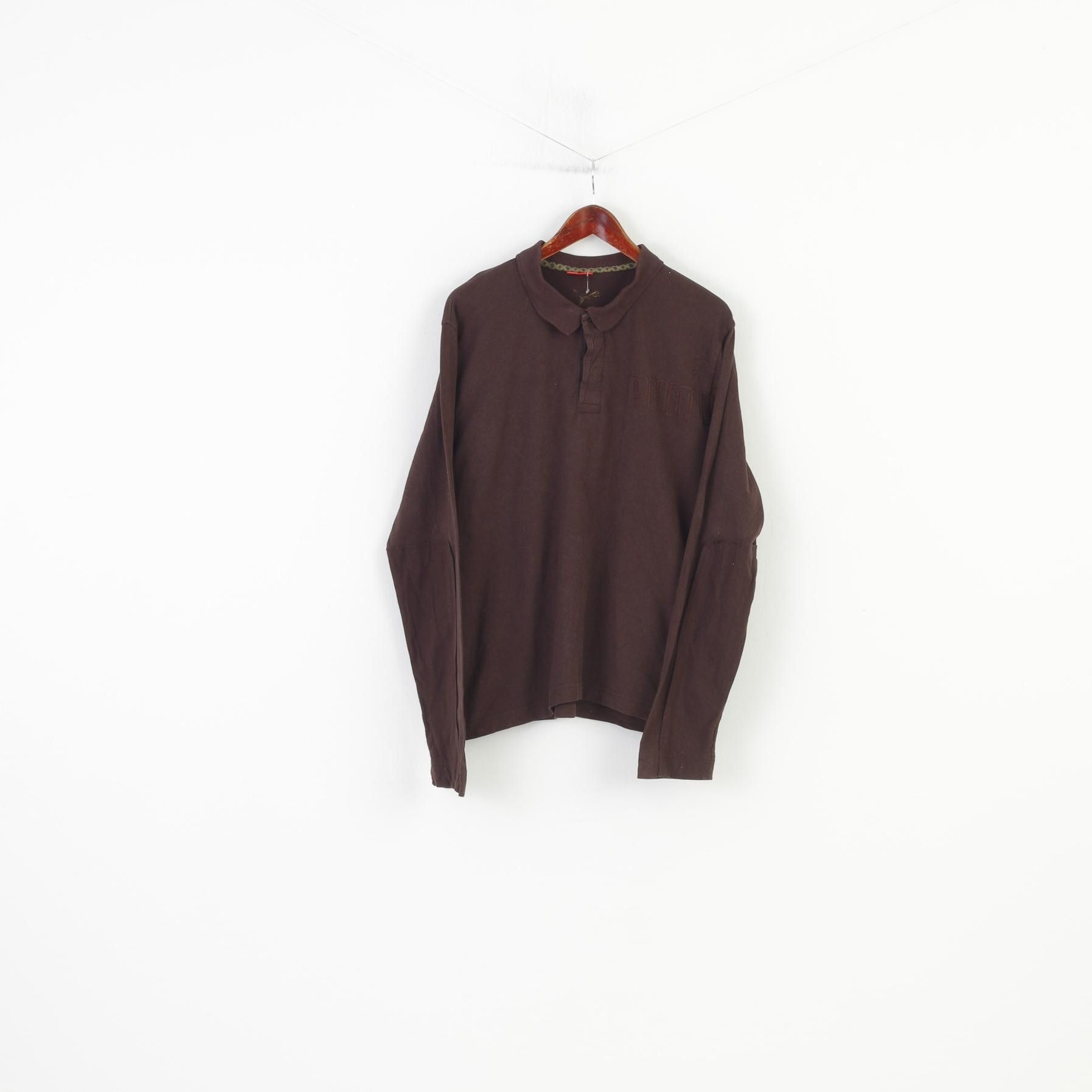 Puma Puma Men XL Polo Shirt Brown Collar Longsleeve 4301 Size US XL / EU 56 / 4 - 1 Thumbnail