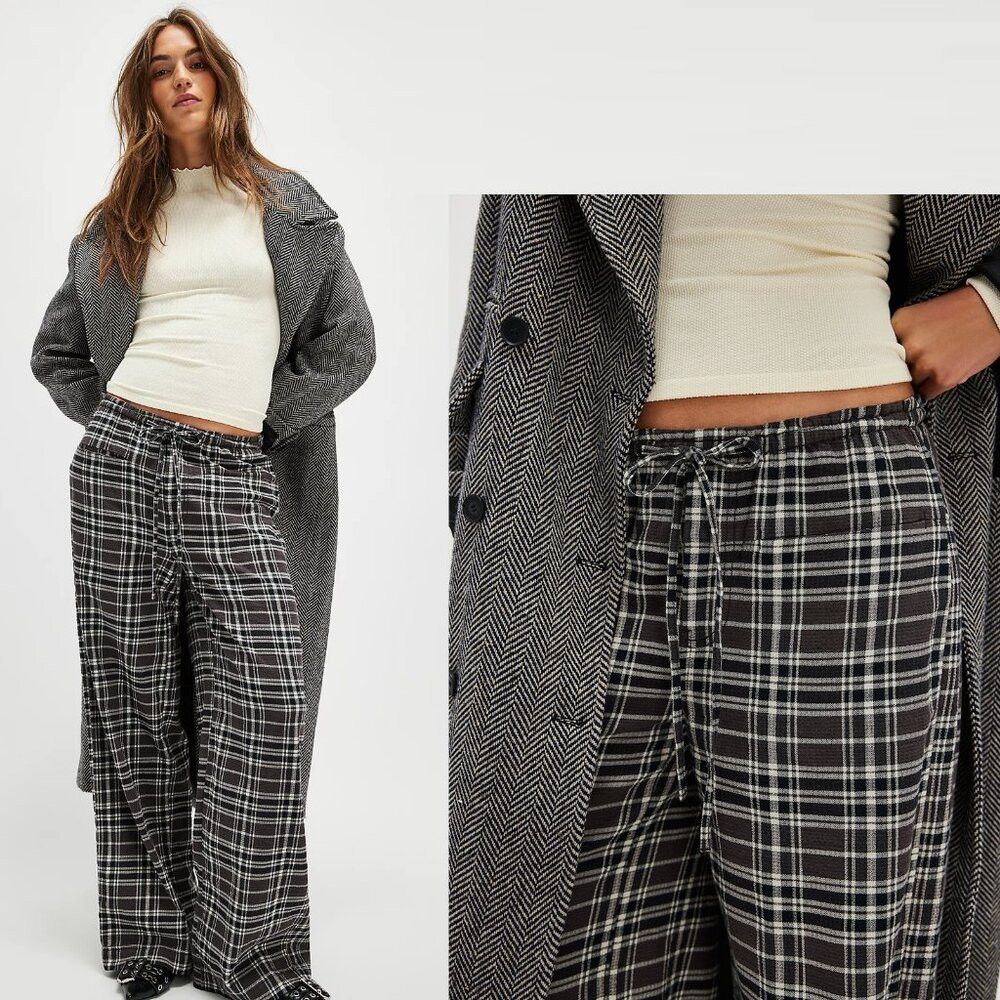 Free People New Free People Hudson Canyon Charcoal Combo Pants Size XS Size 26" / US 2 / IT 38 - 2 Thumbnail