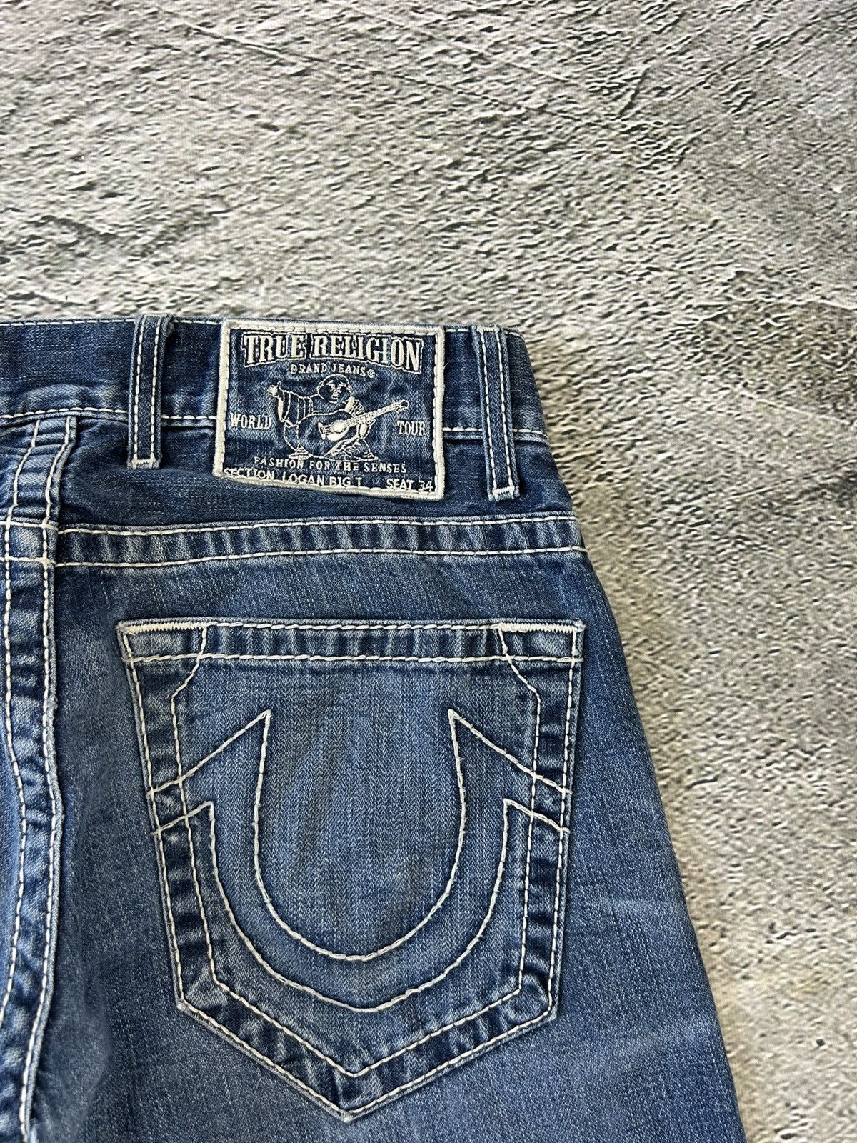 True Religion True Religion blue jeans white thick stitching Y2K Size US 28 / EU 44 - 2 Thumbnail