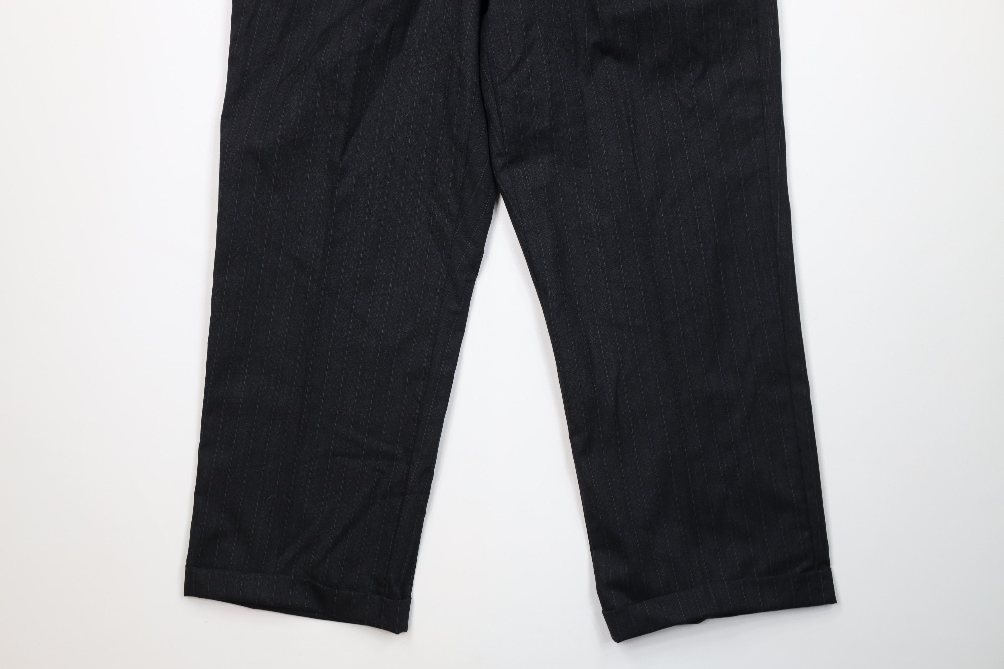 Vintage Vintage 90s Streetwear Striped Wide Leg Chino Pants Black Size US 32 / EU 48 - 4 Thumbnail