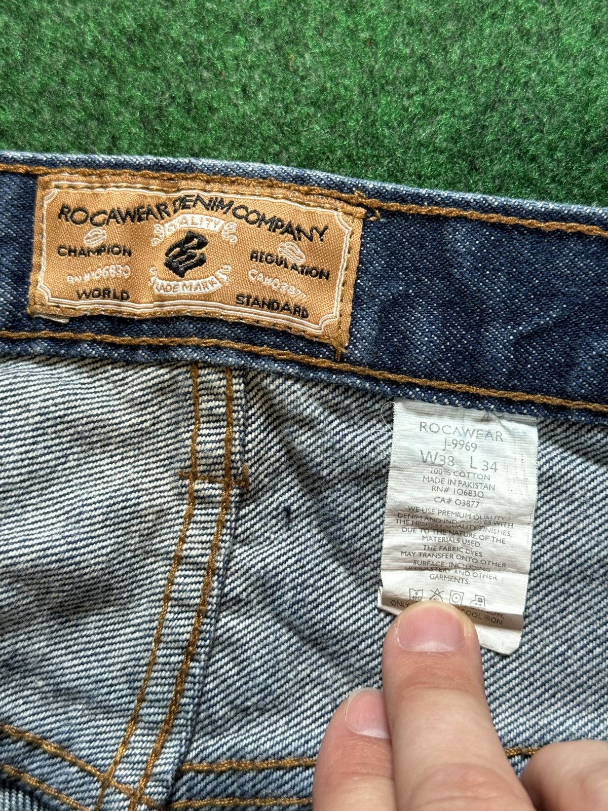 Rocawear × Southpole × Vintage Vintage 90s Y2K Rocawear Hip Hop Baggy Wide Leg Denim Jeans Size US 38 / EU 54 - 3 Thumbnail