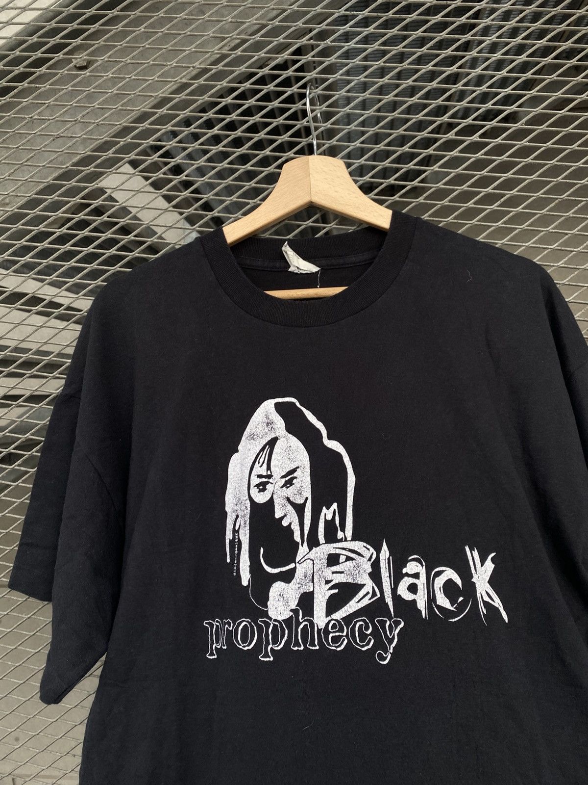 Band Tees Vintage 90s Rare Austrian Trash Metal Black Prophecy T-Shirt Size US XL / EU 56 / 4 - 2 Thumbnail