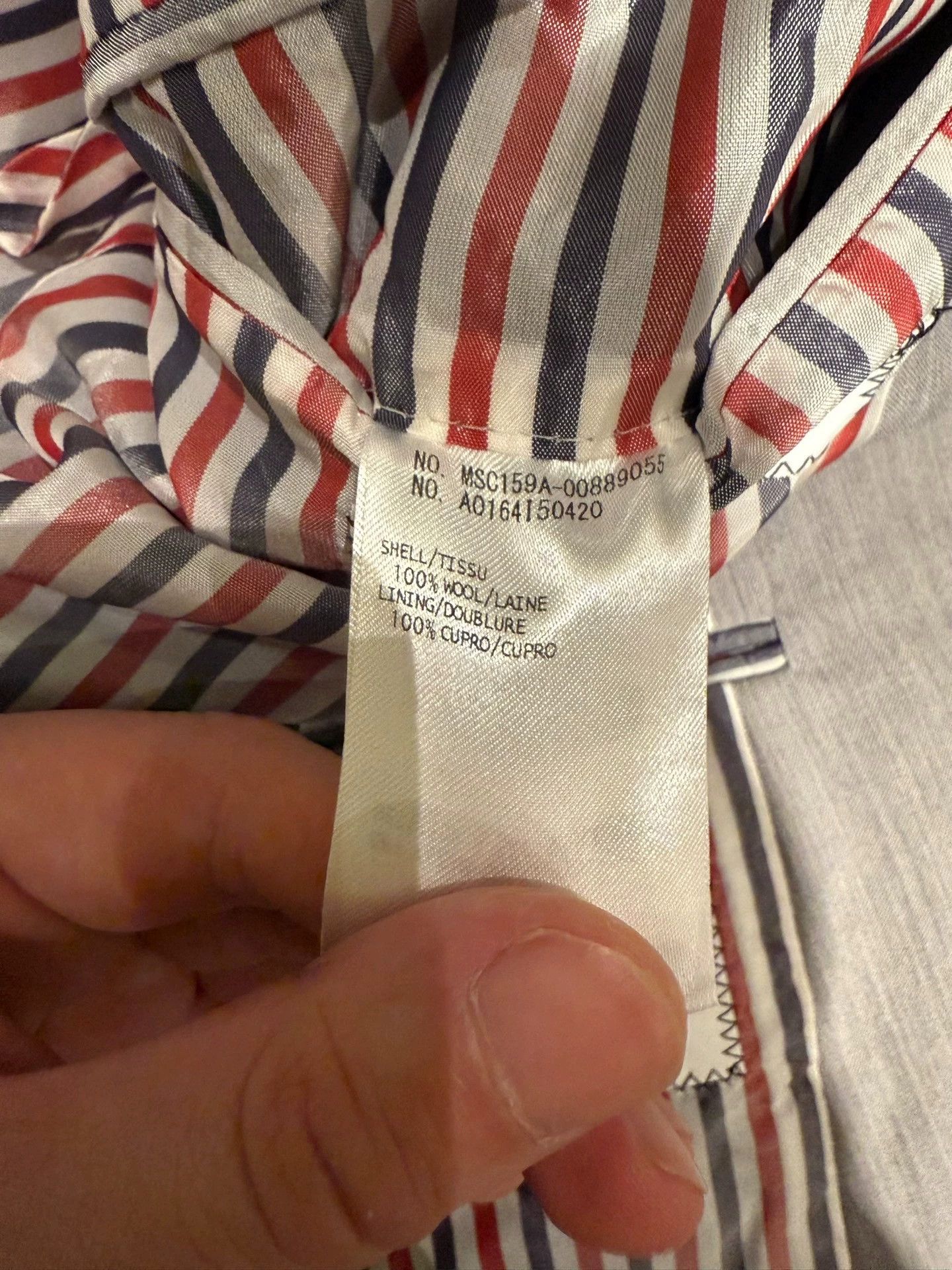 Thom Browne Thom Browne Rare Light Gray Slim Wool Suit Jacket Size US M / EU 48-50 / 2 - 5 Thumbnail