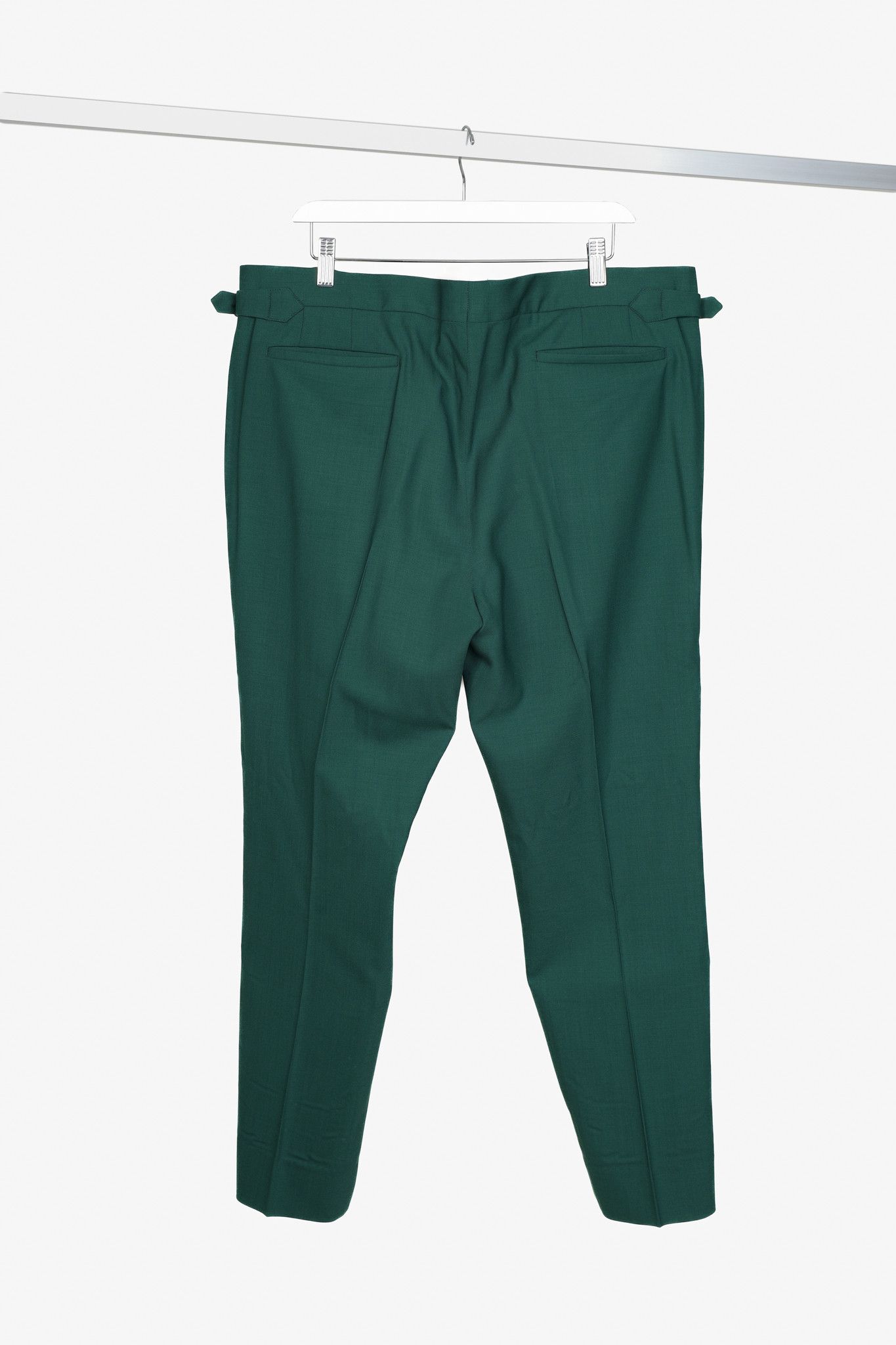 Paul Smith Paul Smith Green Wool Suiting Pant with Side Adjusters Size 38R - 2 Thumbnail