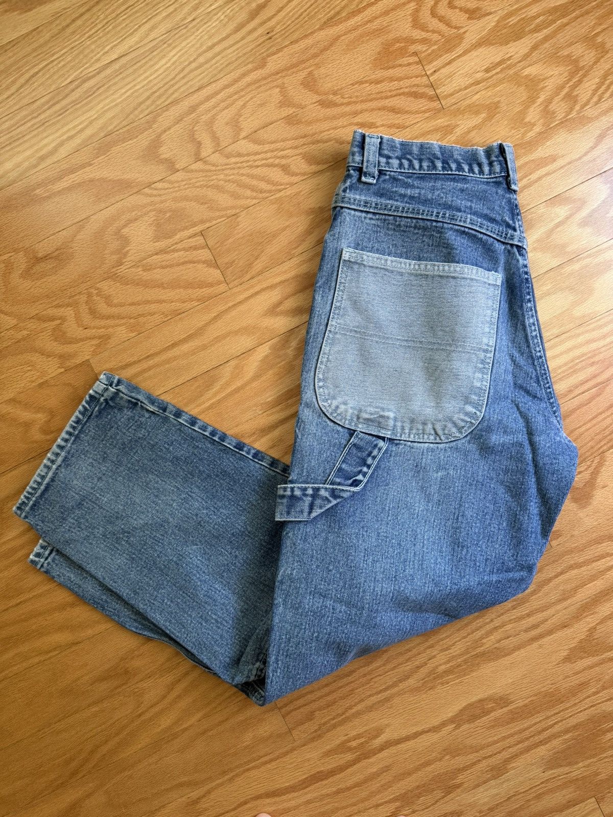 Vintage Vintage Carpenter Jeans Faded Blue Workwear Baggy Denim Size US 34 / EU 50 - 3 Thumbnail