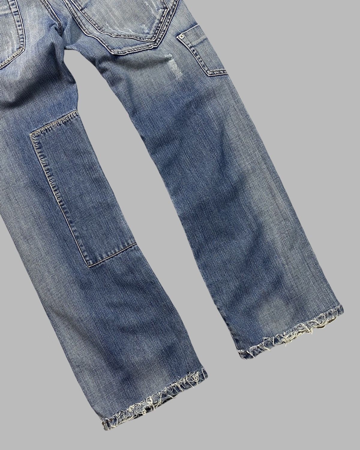 Japanese Brand Cipo Baxx VNTG Putchwork Distress Rick Owens Lgb Style Jeans Size US 33 - 11 Thumbnail