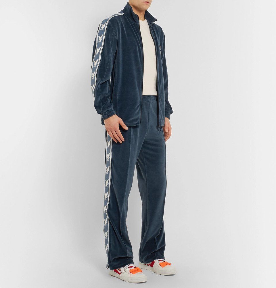 Off-White Blue Velvet / Velours Eagle Track Pants Size US 38 / EU 54 - 5 Thumbnail