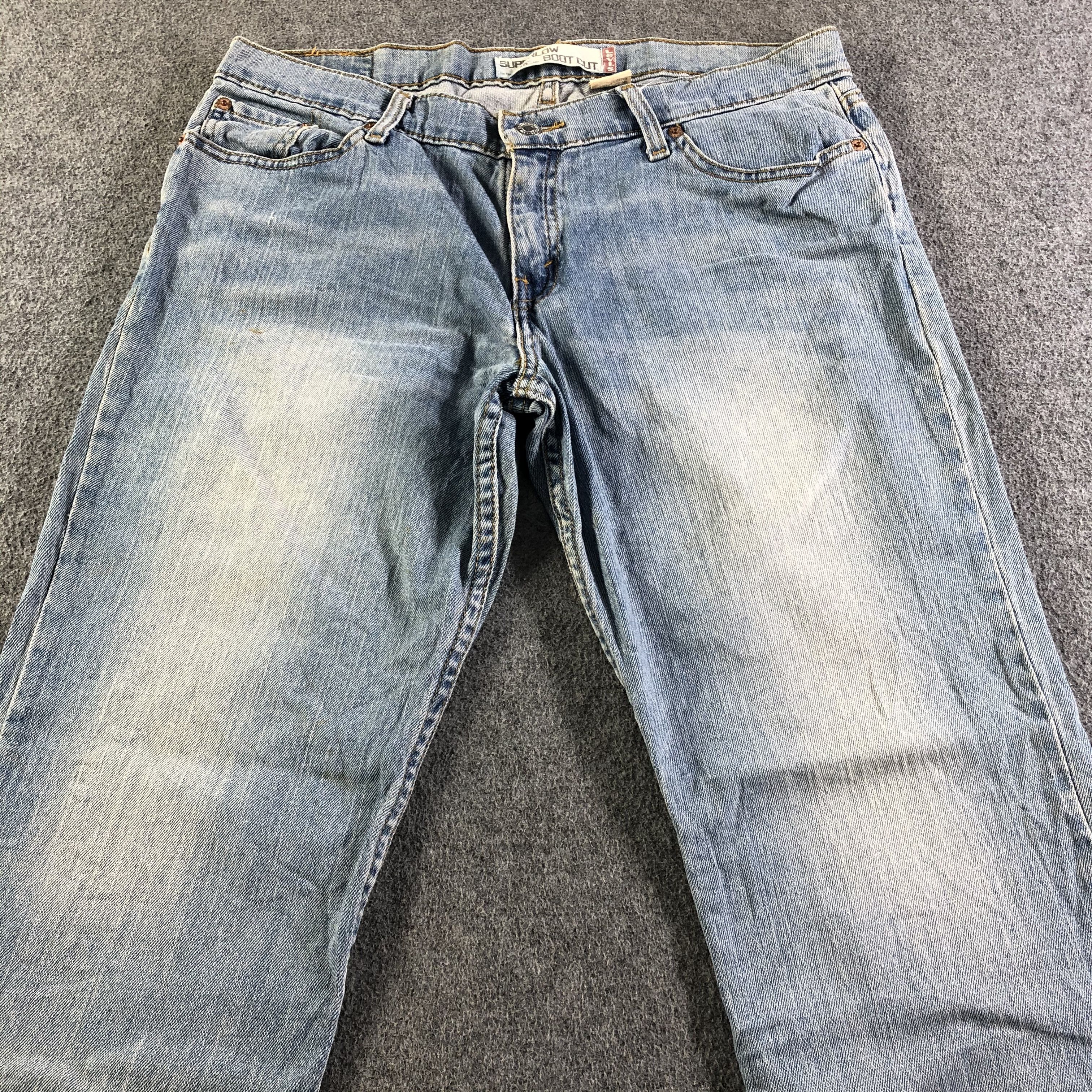 Levi's Vintage Blue Wash Levis 518 Flare Jeans-J4431 Size US 35 - 3 Thumbnail