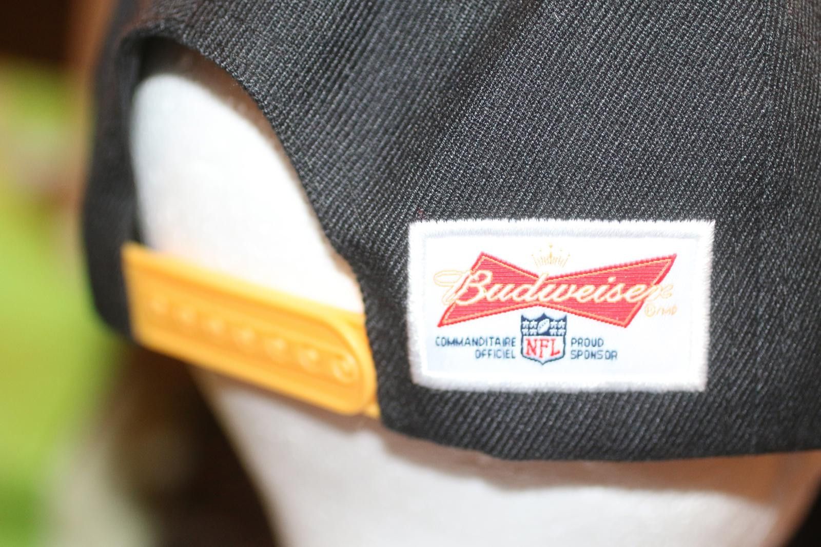MLB Vintage Pittsburgh Steelers Snapback Budweiser NFL Black Cap Size ONE SIZE - 4 Thumbnail