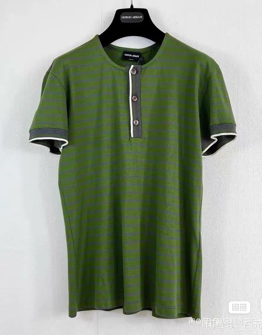 Giorgio Armani Giorgio Armani Authentic Men's Silk Polo Shirt Short Sleeve Size US M / EU 48-50 / 2 - 1 Thumbnail