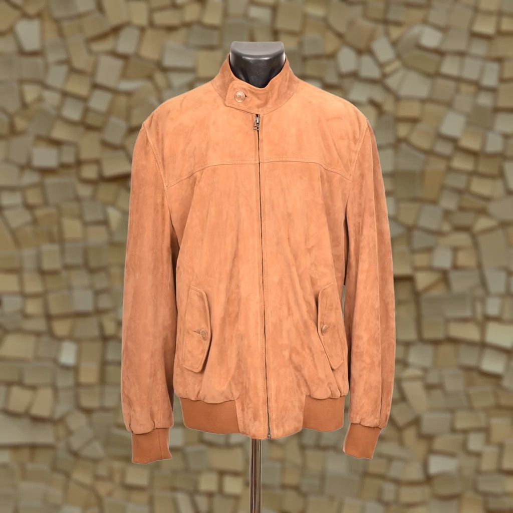 Vintage DDP Les Tanneurs Marrakech Suede Leather Full-Zip Jacket Main Selling Point Jacket Men 52 Tan Leather 90s? Size US L / EU 52-54 / 3 - 1 Thumbnail