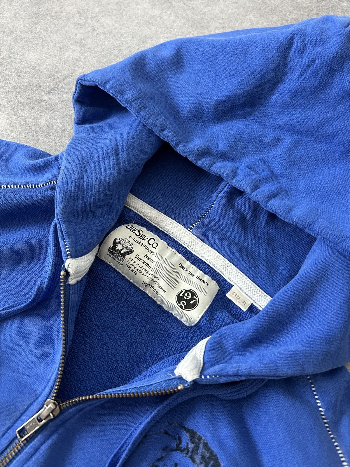 Diesel Diesel blue vintage zip-hoodies mens rare Size US M / EU 48-50 / 2 - 4 Thumbnail