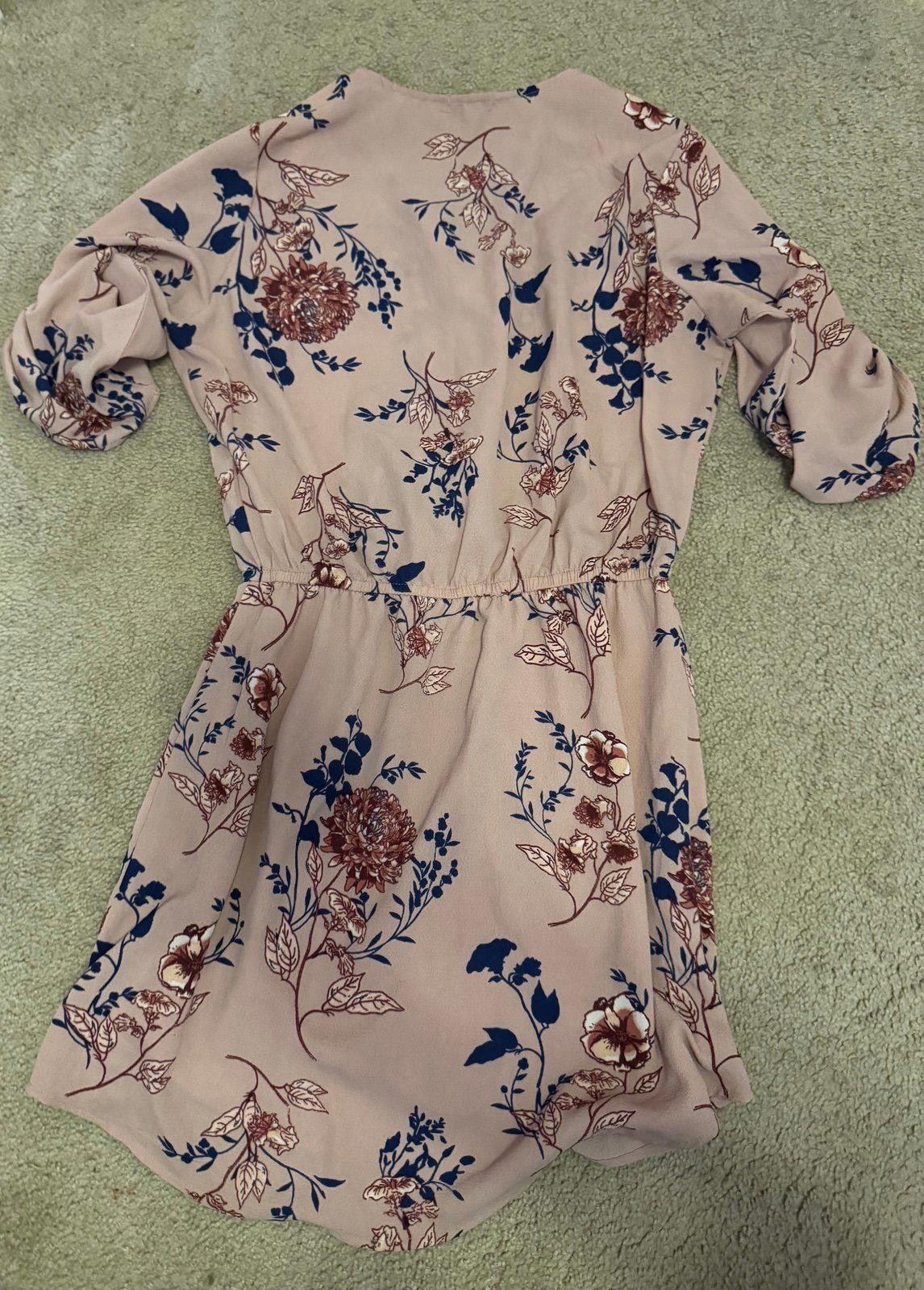 Designer Women’s Size Medium Pink Floral Dress Size M / US 6-8 / IT 42-44 - 2 Thumbnail