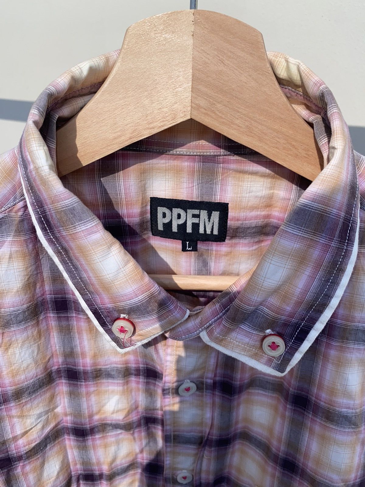 If Six Was Nine 1990s PPFM - 2 in 1 Plaid Longline Shirt Vkeii Style Size US L / EU 52-54 / 3 - 6 Thumbnail