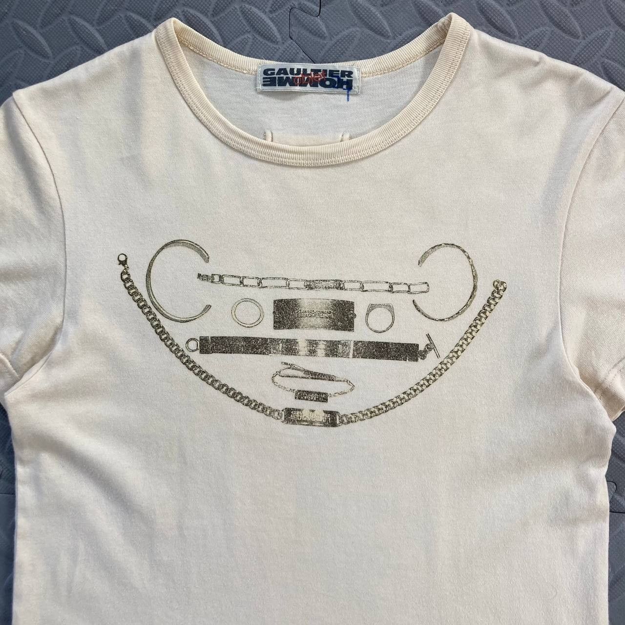 Gaultier Homme Objet Vintage 90’s Abstract Face Tee Size US XS / EU 42 / 0 - 6 Thumbnail