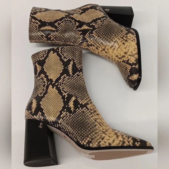 Jimmy Choo Jimmy Choo Bryelle 85 Dijon Snake Print Leather Boots - EU36 Size US 6 / IT 36 - 5 Thumbnail