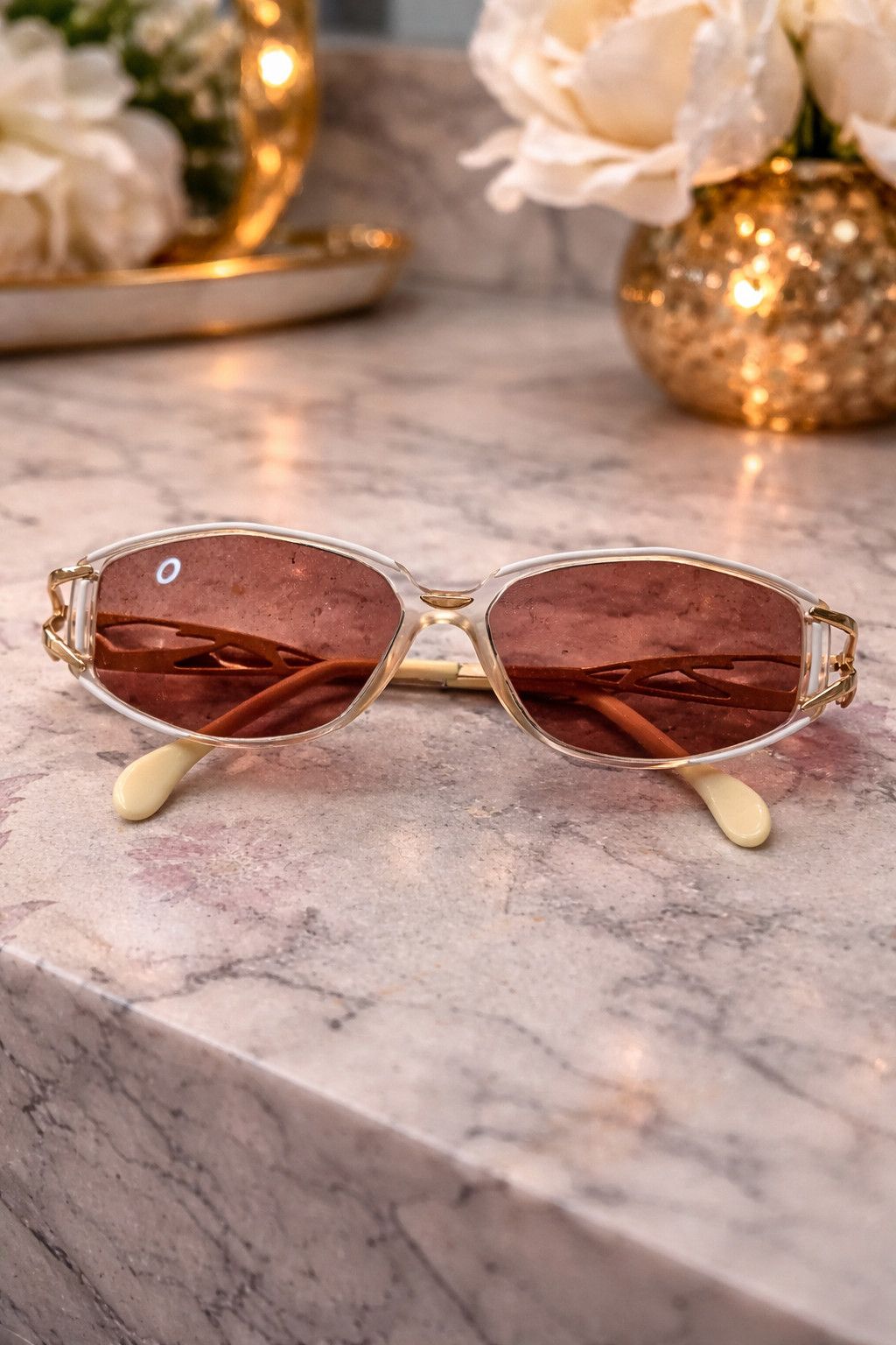 Cazal Vintage Cazal Eyeglasses Frame Gold Crystal Germany Size ONE SIZE - 1 Thumbnail