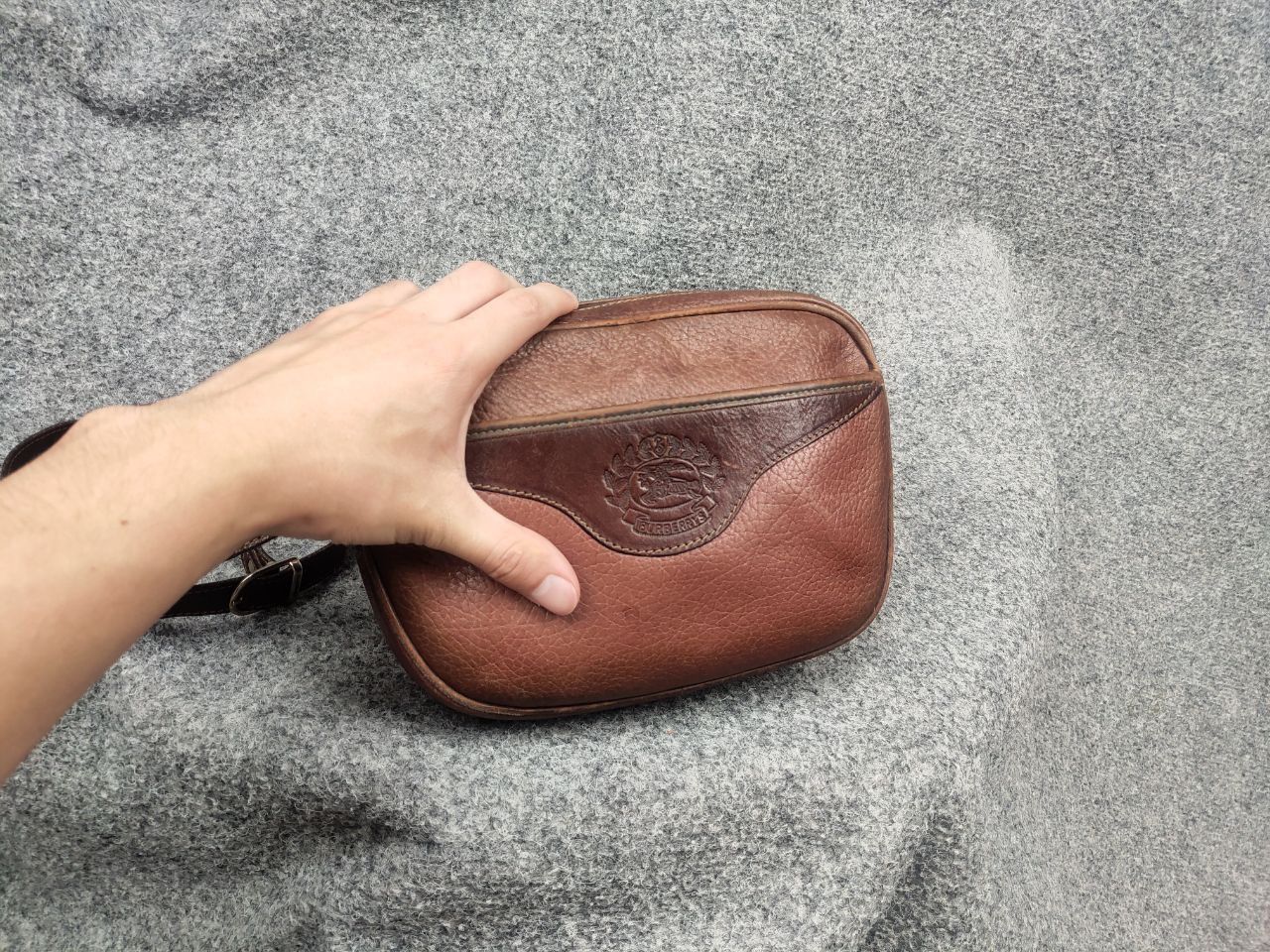 Burberry Vintage 90's Burberry brown leather messenger shoulder bag Size ONE SIZE - 11 Thumbnail