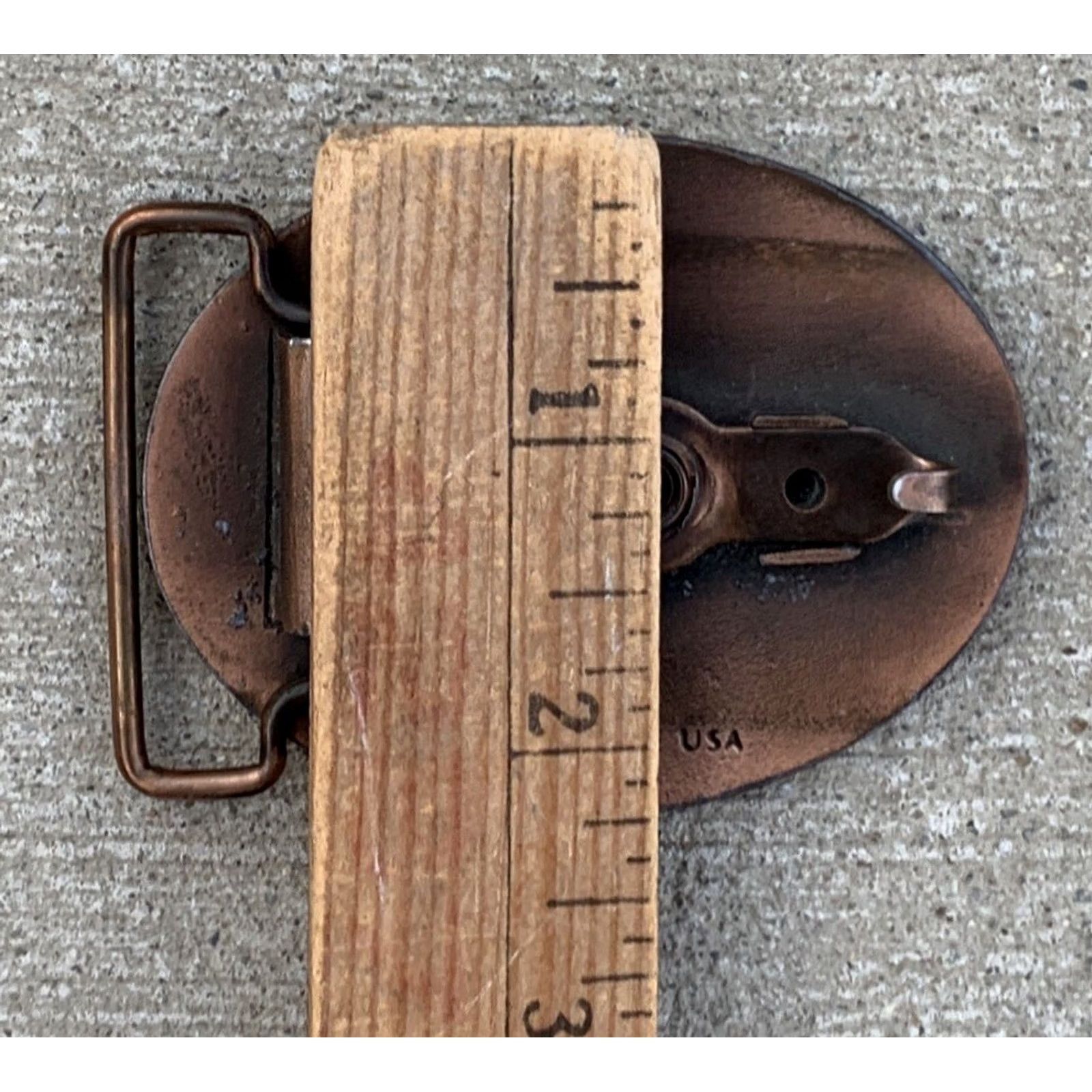 Vintage VINTAGE Hit Line USA Belt Buckle Copper 1970s Four Wheelin Drive Away SF Zone 1977 Men Women Unisex Adult Size ONE SIZE - 4 Thumbnail