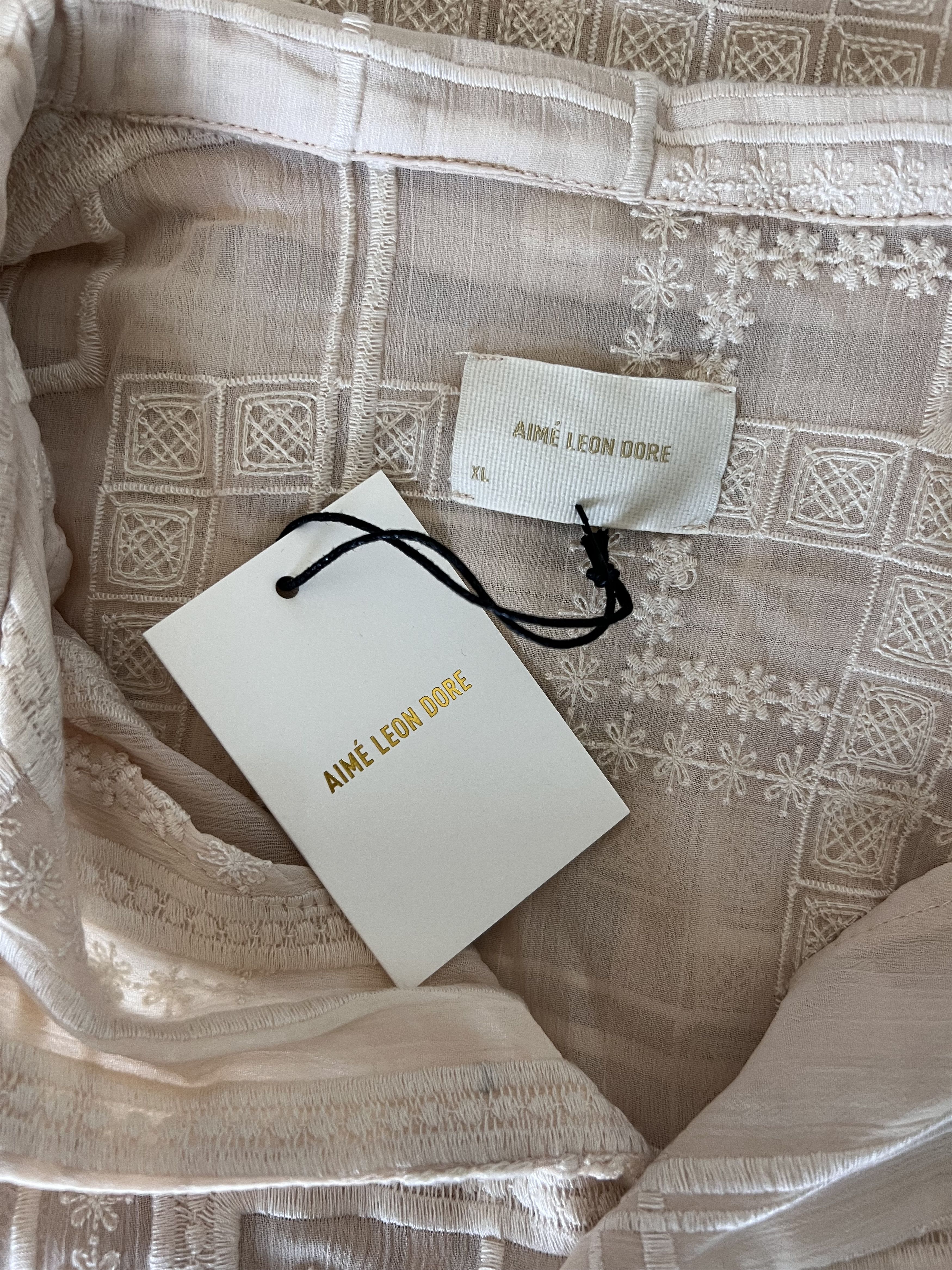Aime Leon Dore Aime Leon Dore Lace Leisure Shirt in Natural Size US XL / EU 56 / 4 - 7 Thumbnail