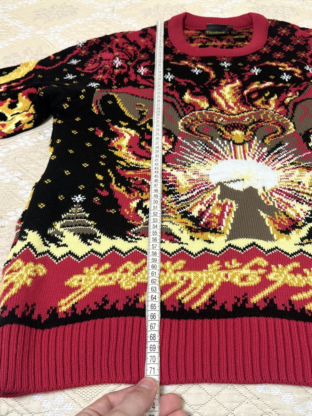 Vintage 🔥 Lord of the Rings Epic Gandalf Fight Art Sweater Pullover Size US L / EU 52-54 / 3 - 10 Thumbnail