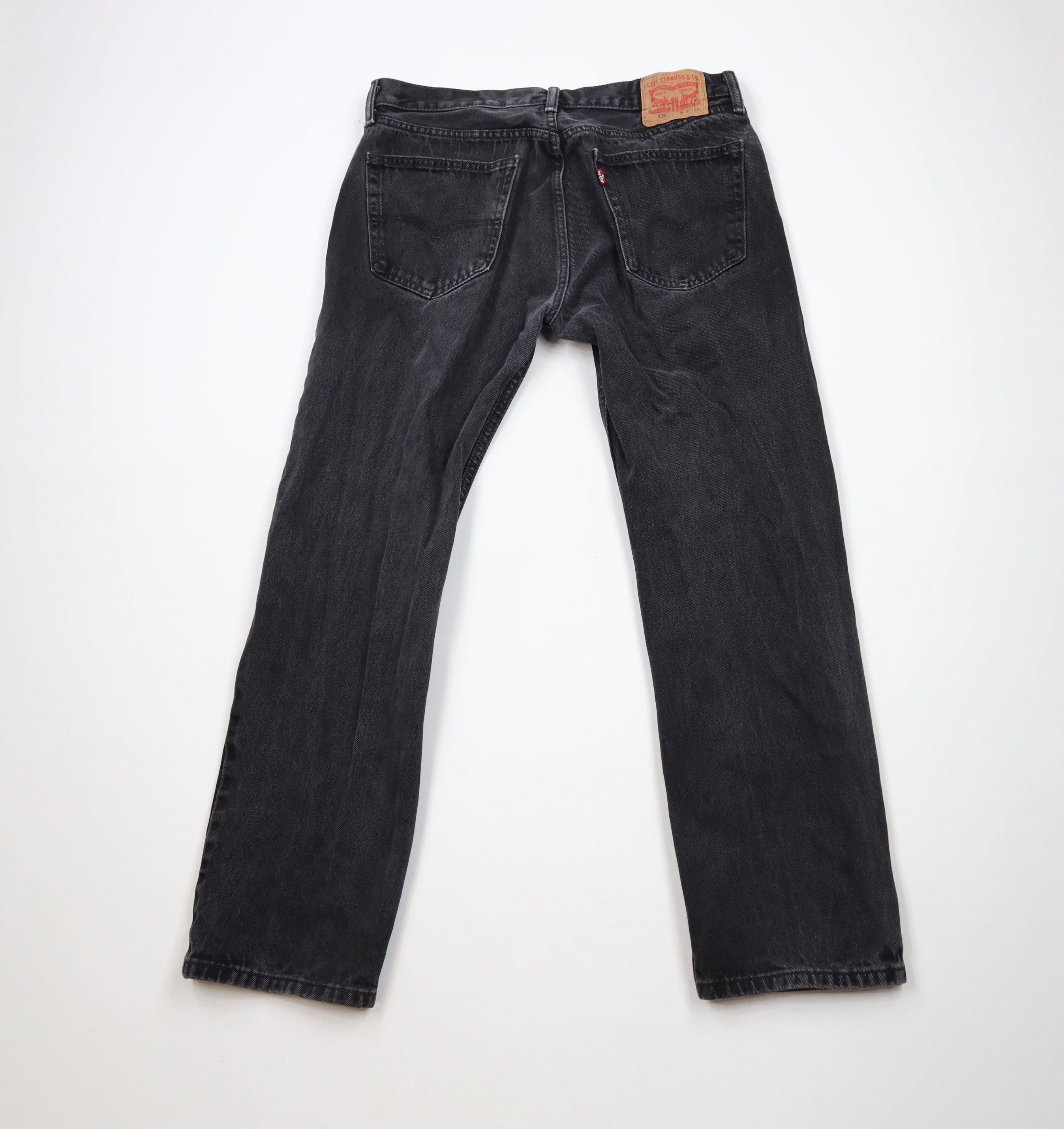 Levi's × Vintage Vintage Y2K Levis 505 Regular Fit Denim Jeans Black Cotton Size US 36 / EU 52 - 10 Thumbnail