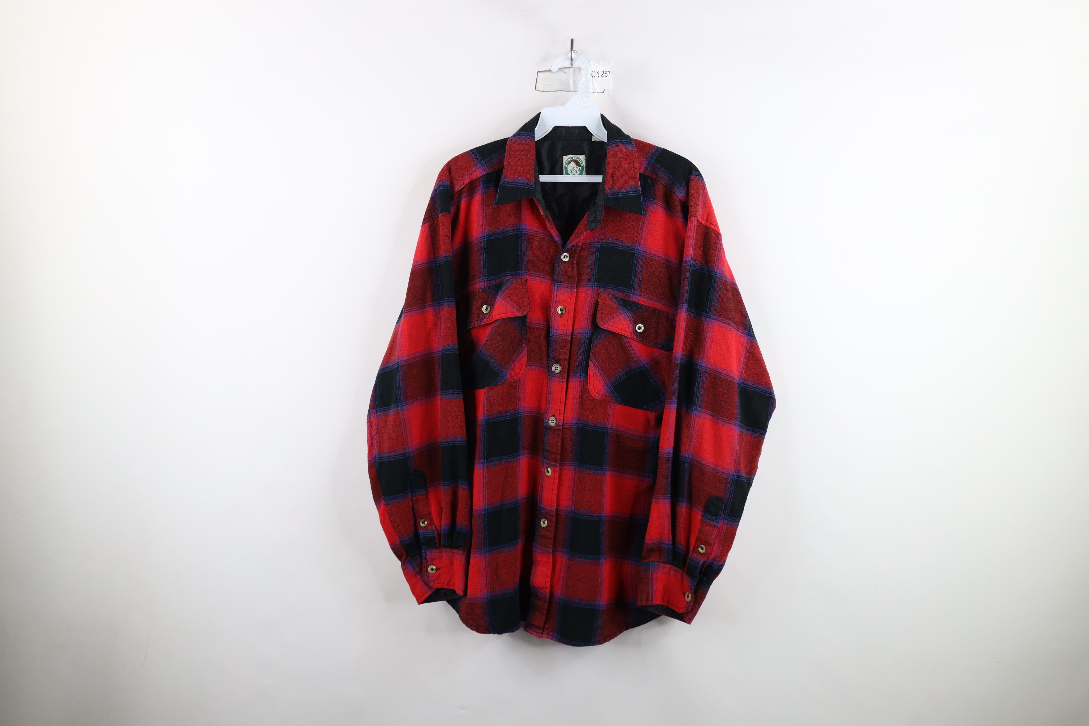 Vintage Vintage 90s Streetwear Knit Collared Button Shirt Plaid Size US M / EU 48-50 / 2 - 1 Thumbnail