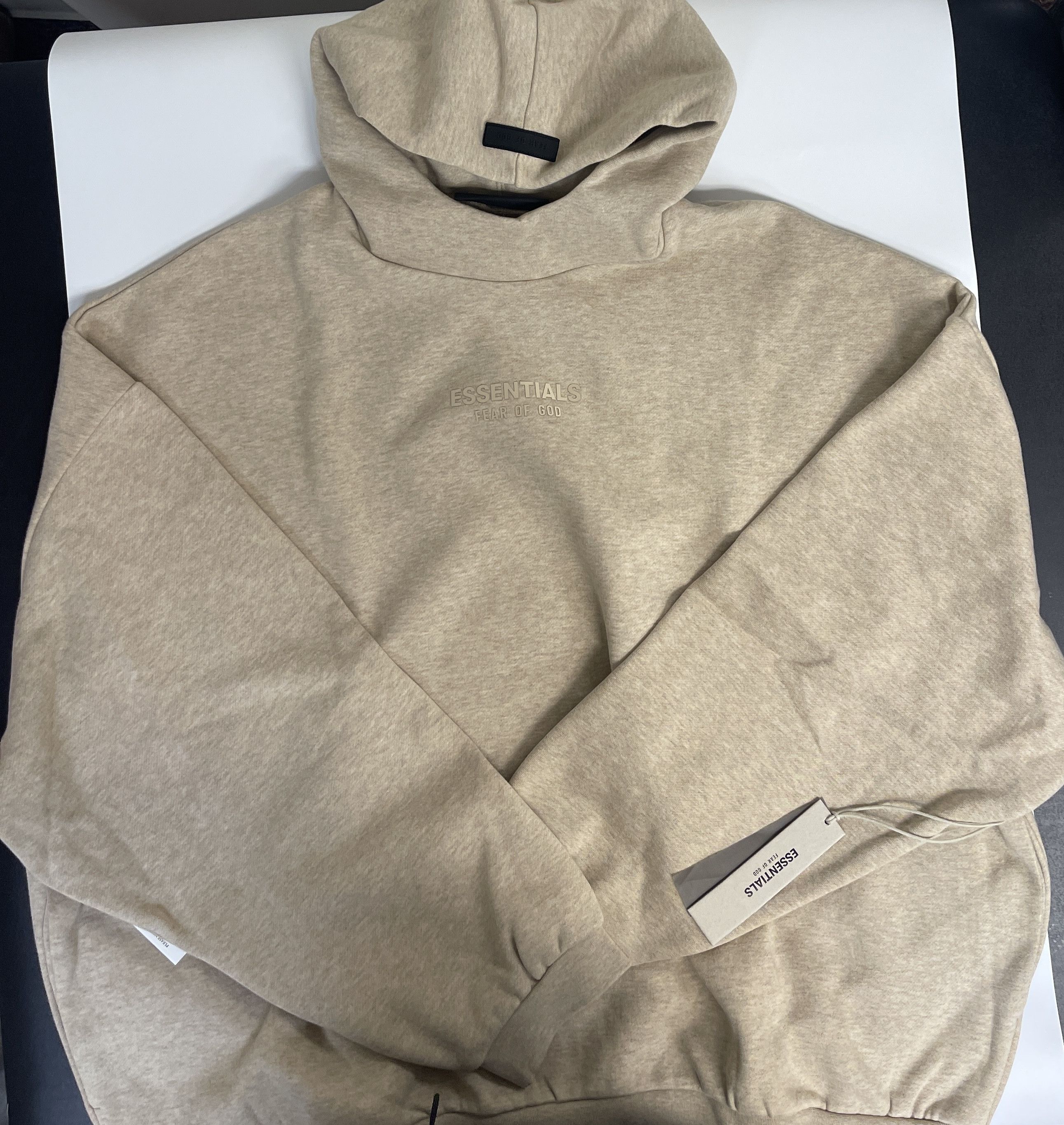 Fear of God 🔥🔥Fear of God Essentials Hoodie Gold Heather Sz(XL) Size US XL / EU 56 / 4 - 7 Thumbnail