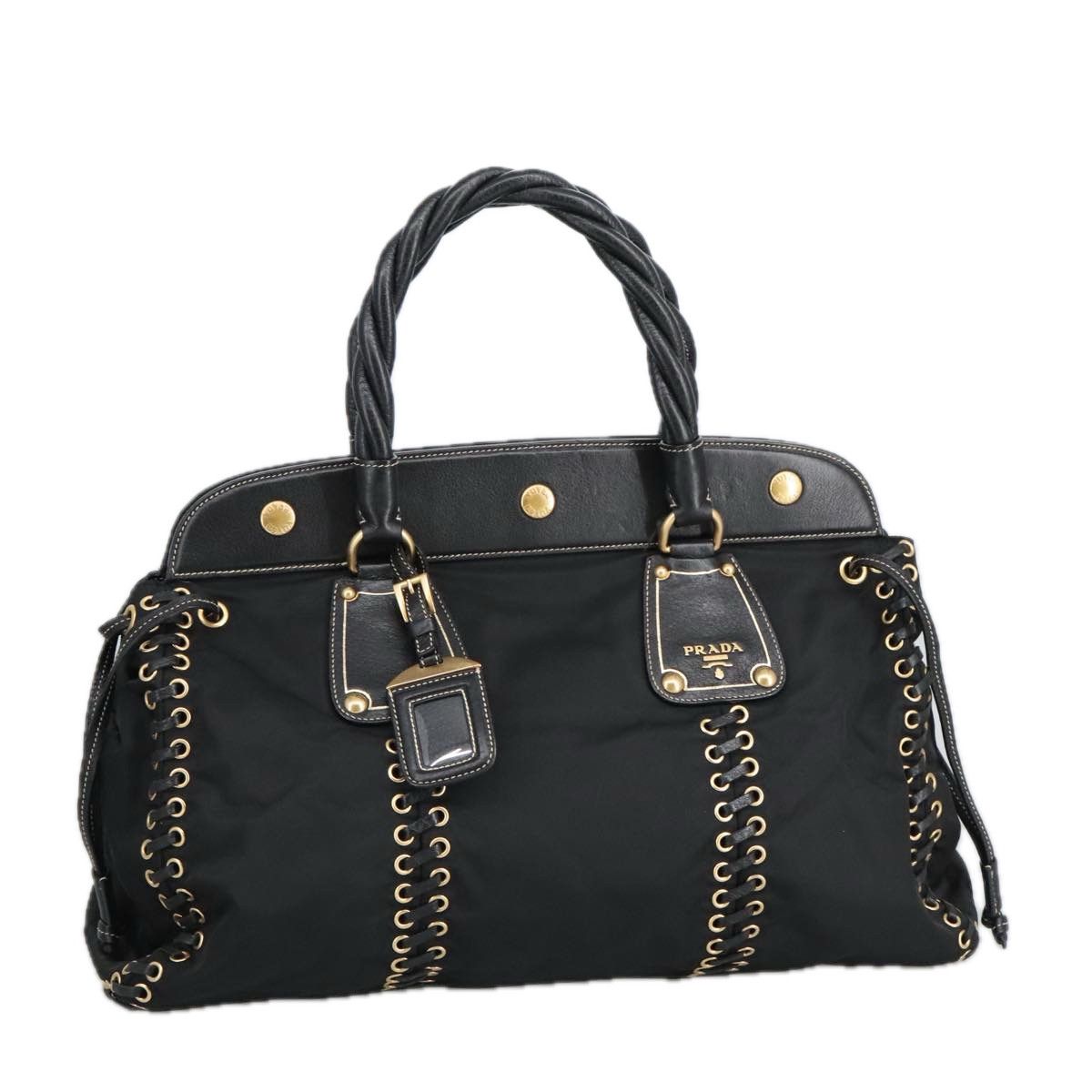 Prada Black Synthetic Handbag (Pre-Owned) Size ONE SIZE - 1 Thumbnail