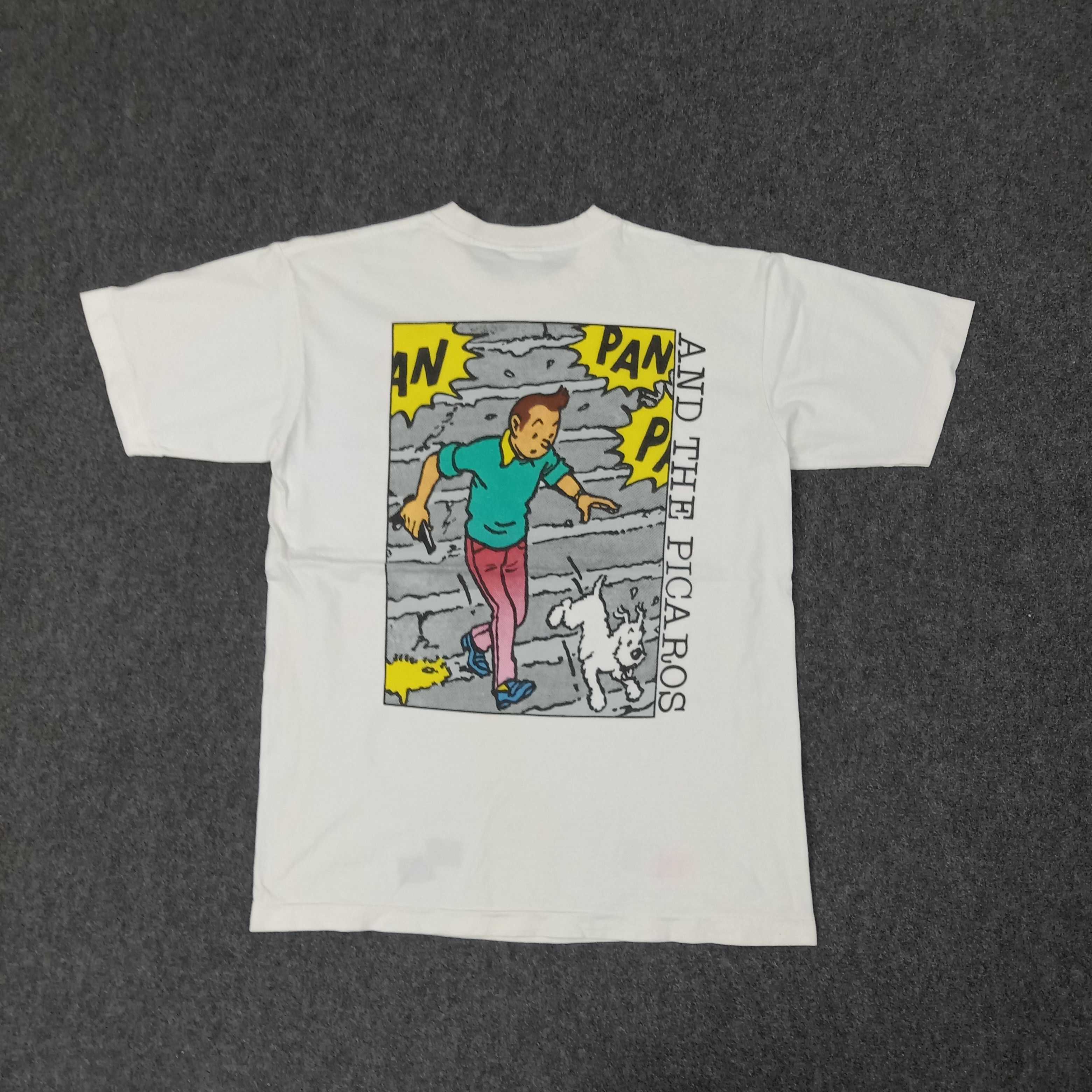 Cartoon Network Vintage And The Picaros Adventures Of Tintin Tshirt C249N73 Size US M / EU 48-50 / 2 - 5 Thumbnail