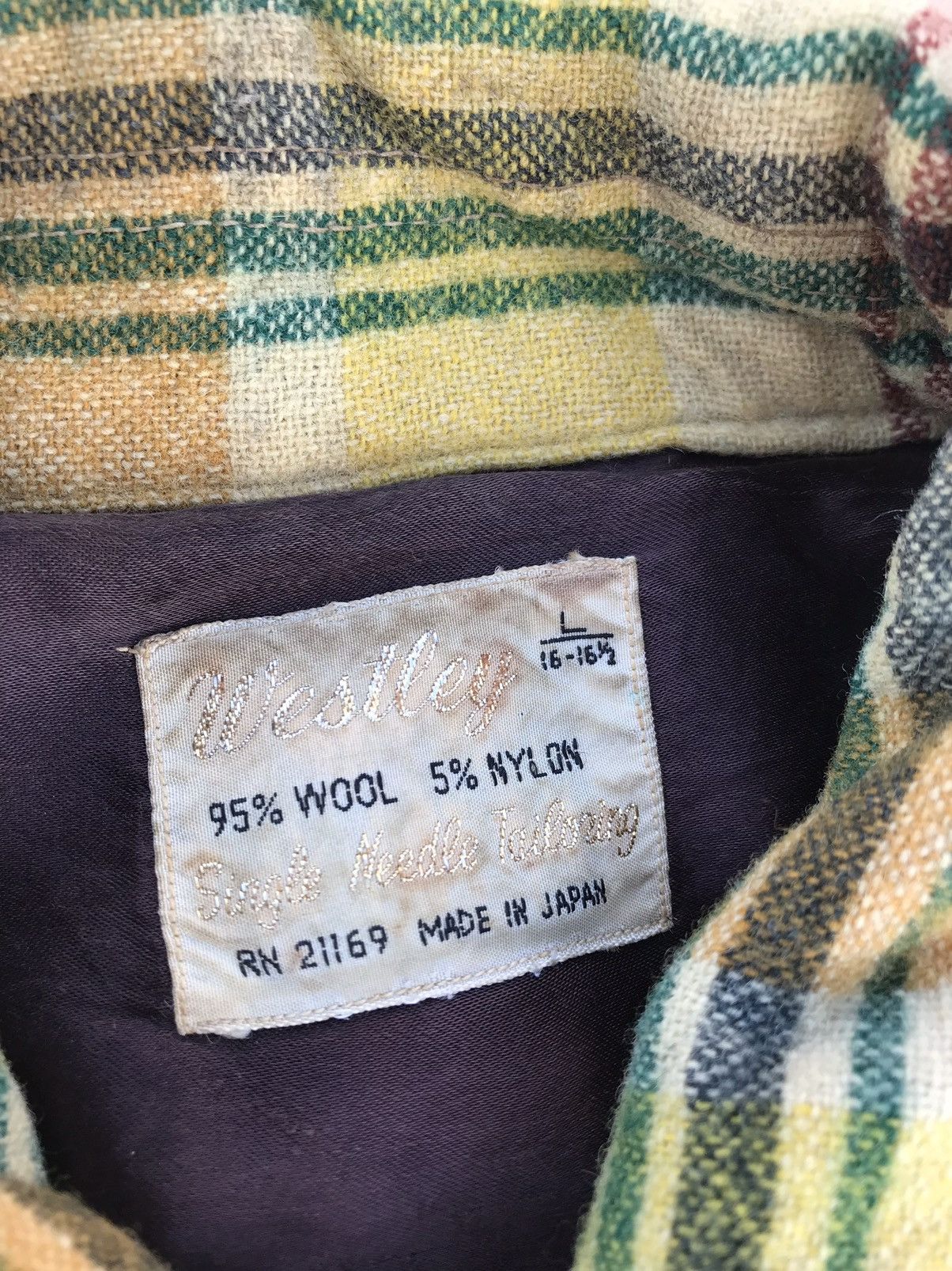 Other MADE JAPAN 95% WOOL FLANNEL SHIRT Size US M / EU 48-50 / 2 - 1 Thumbnail