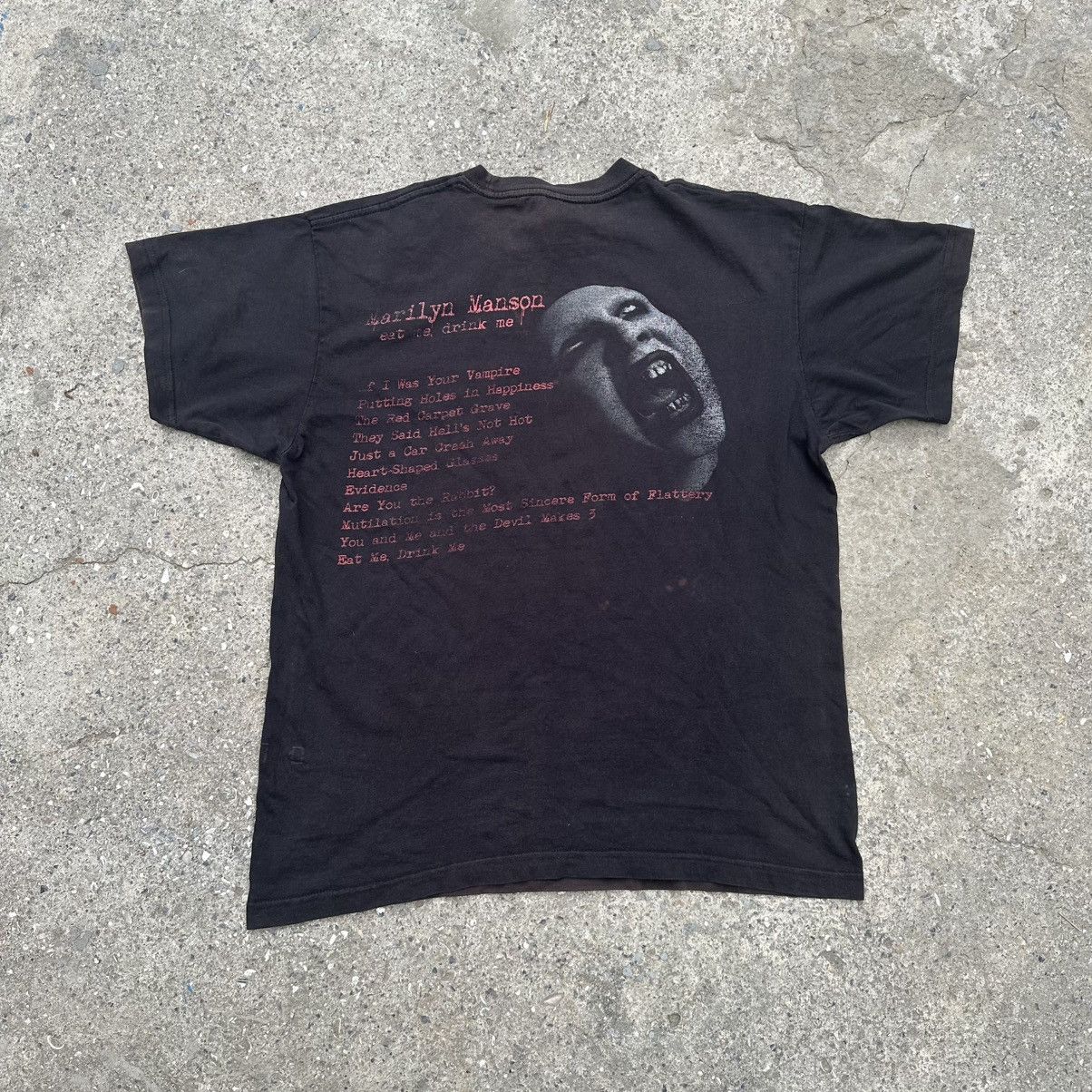 Band Tees 💀RARE 00s MARILYN MANSON Eat Me Drink Me VNTG Merch Tee Size US L / EU 52-54 / 3 - 2 Thumbnail